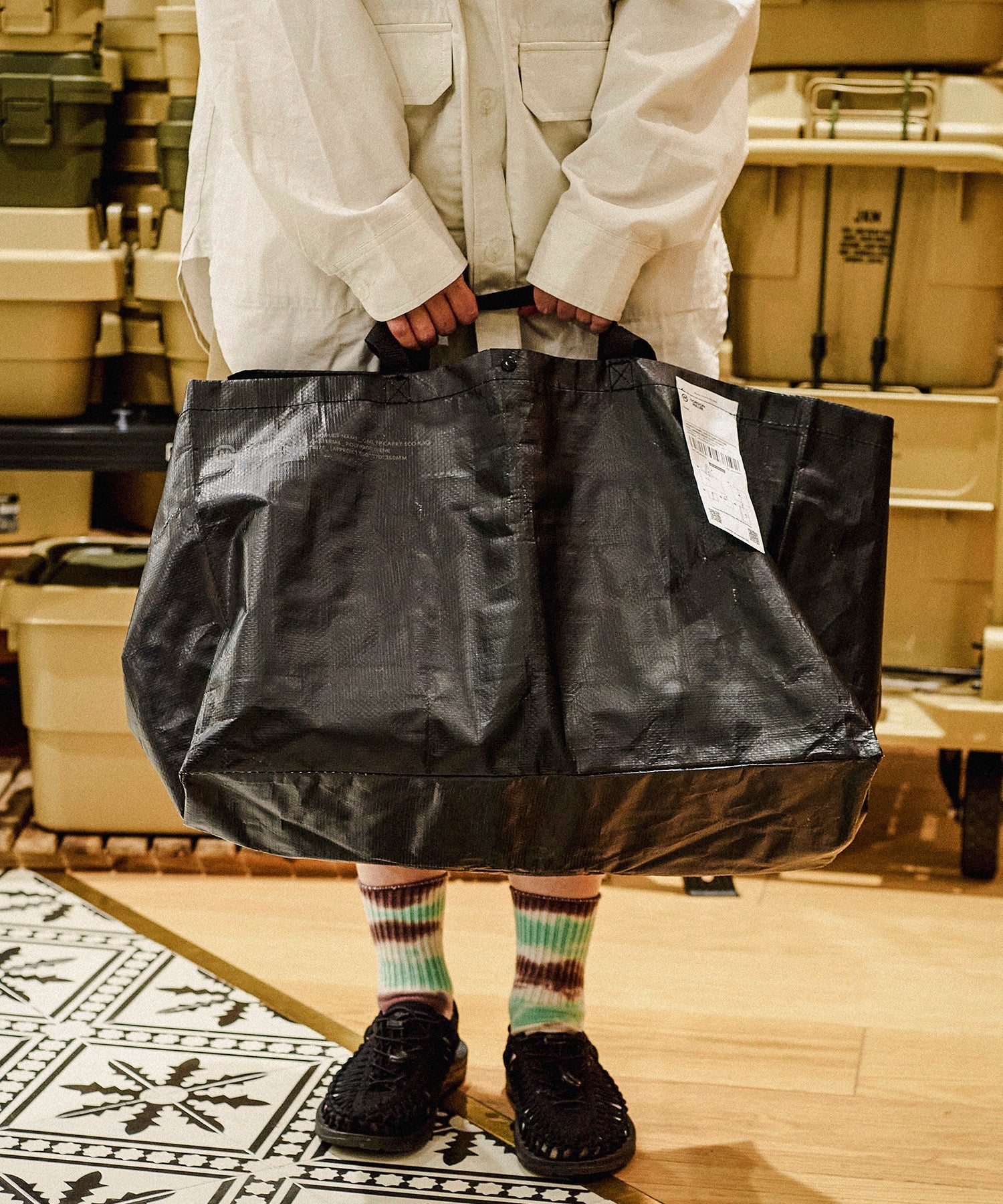 おしゃれ おすすめ ポリプロピレン キャリー エコバッグ 小型 手持ち