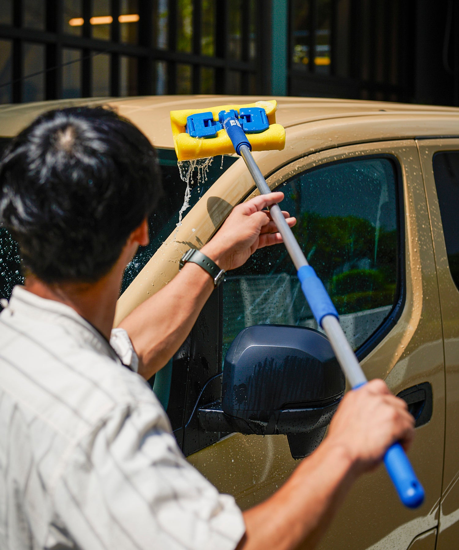 おしゃれ おすすめ 洗車用品 洗車用具 伸縮 ロング スポンジ モップ オートバックス