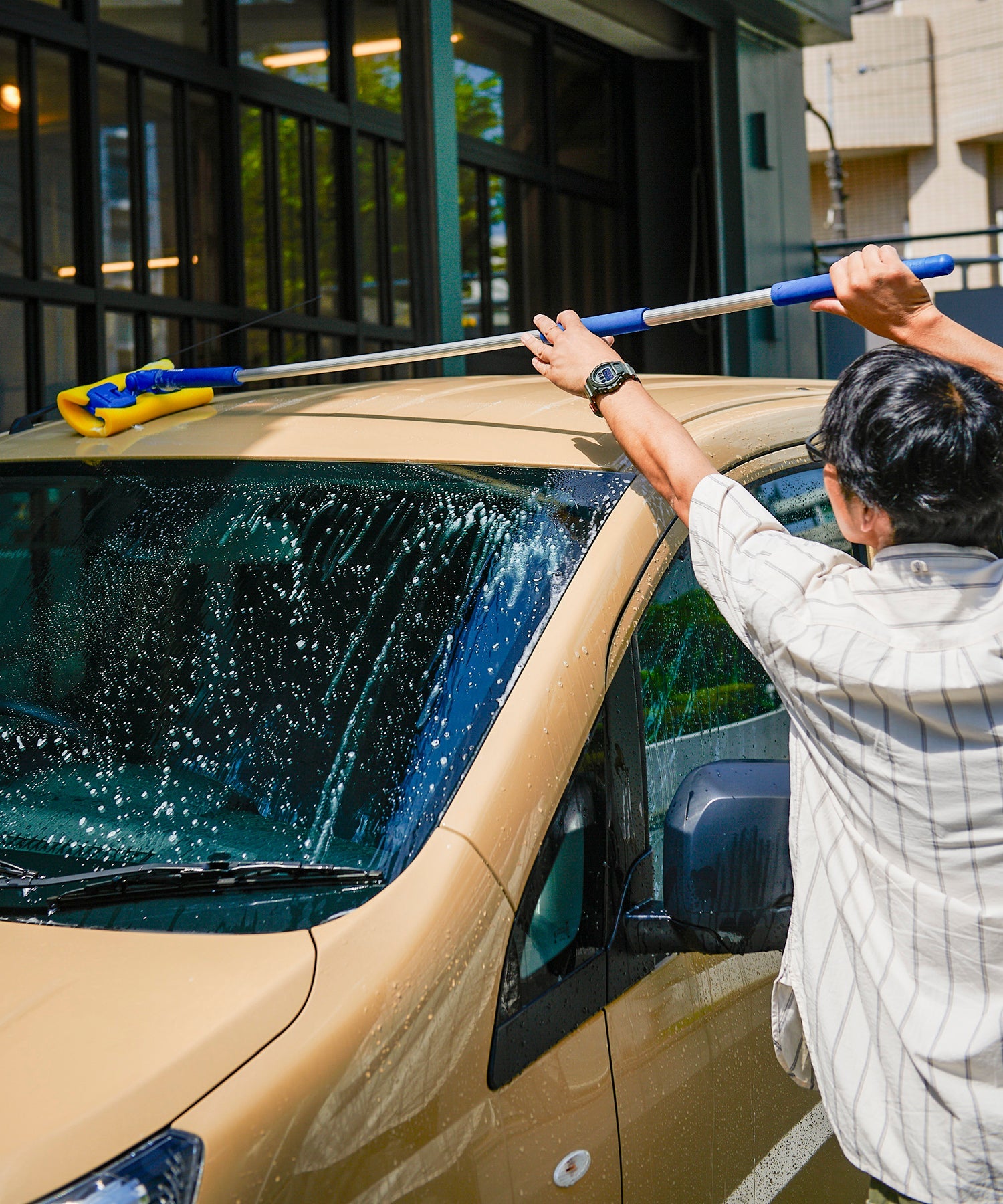 おしゃれ おすすめ 洗車用品 洗車用具 伸縮 ロング スポンジ モップ オートバックス