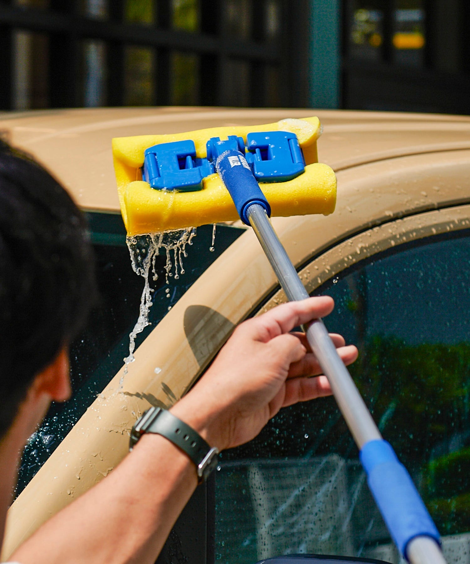 おしゃれ おすすめ 洗車用品 洗車用具 伸縮 ロング スポンジ モップ オートバックス