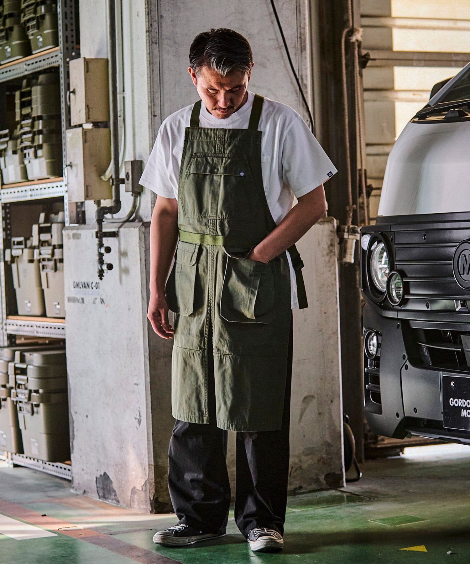 おしゃれ おすすめ 洗車 作業用 makerhood ワーク エプロン オートバックス