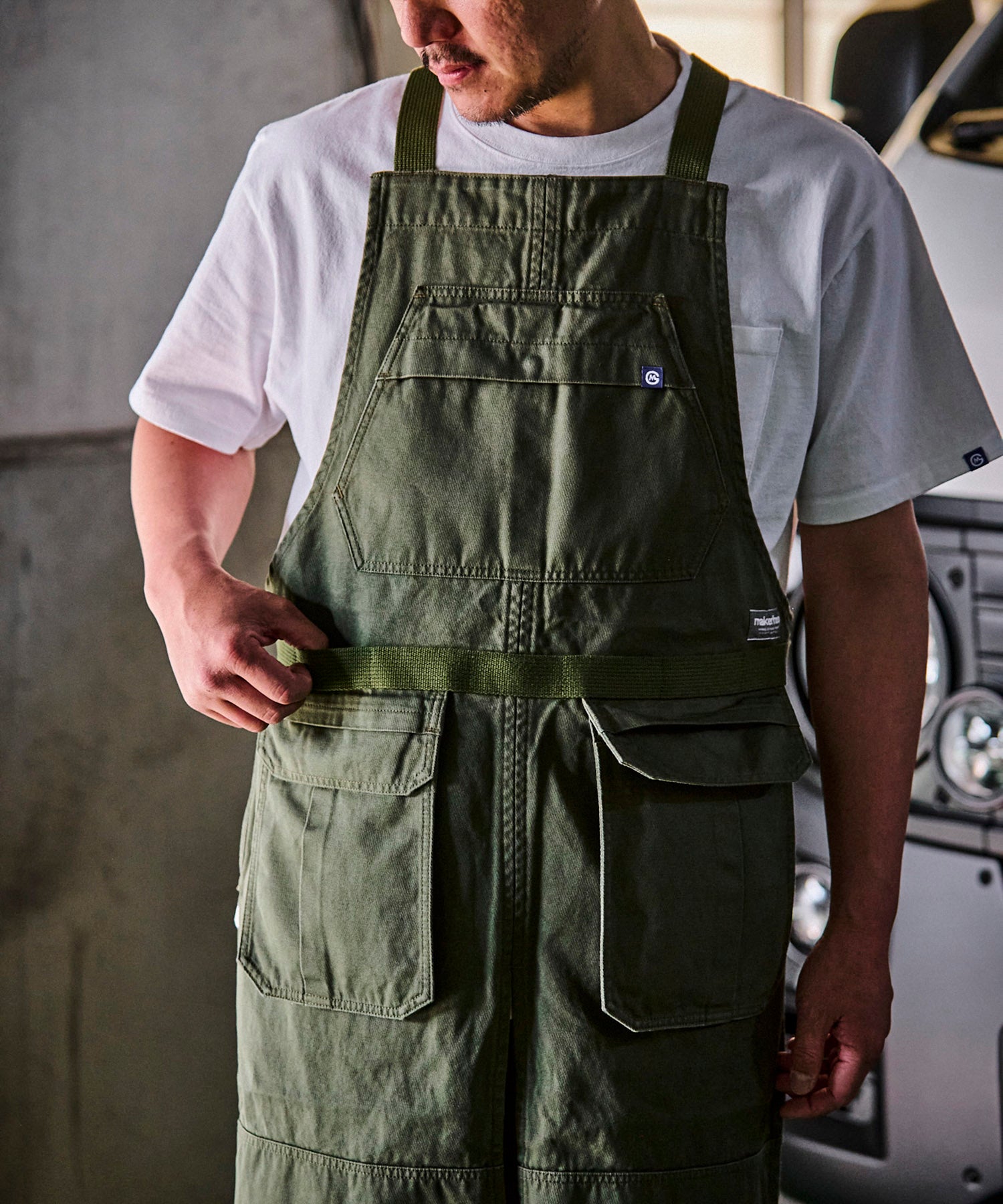 おしゃれ おすすめ 洗車 作業用 makerhood ワーク エプロン オートバックス