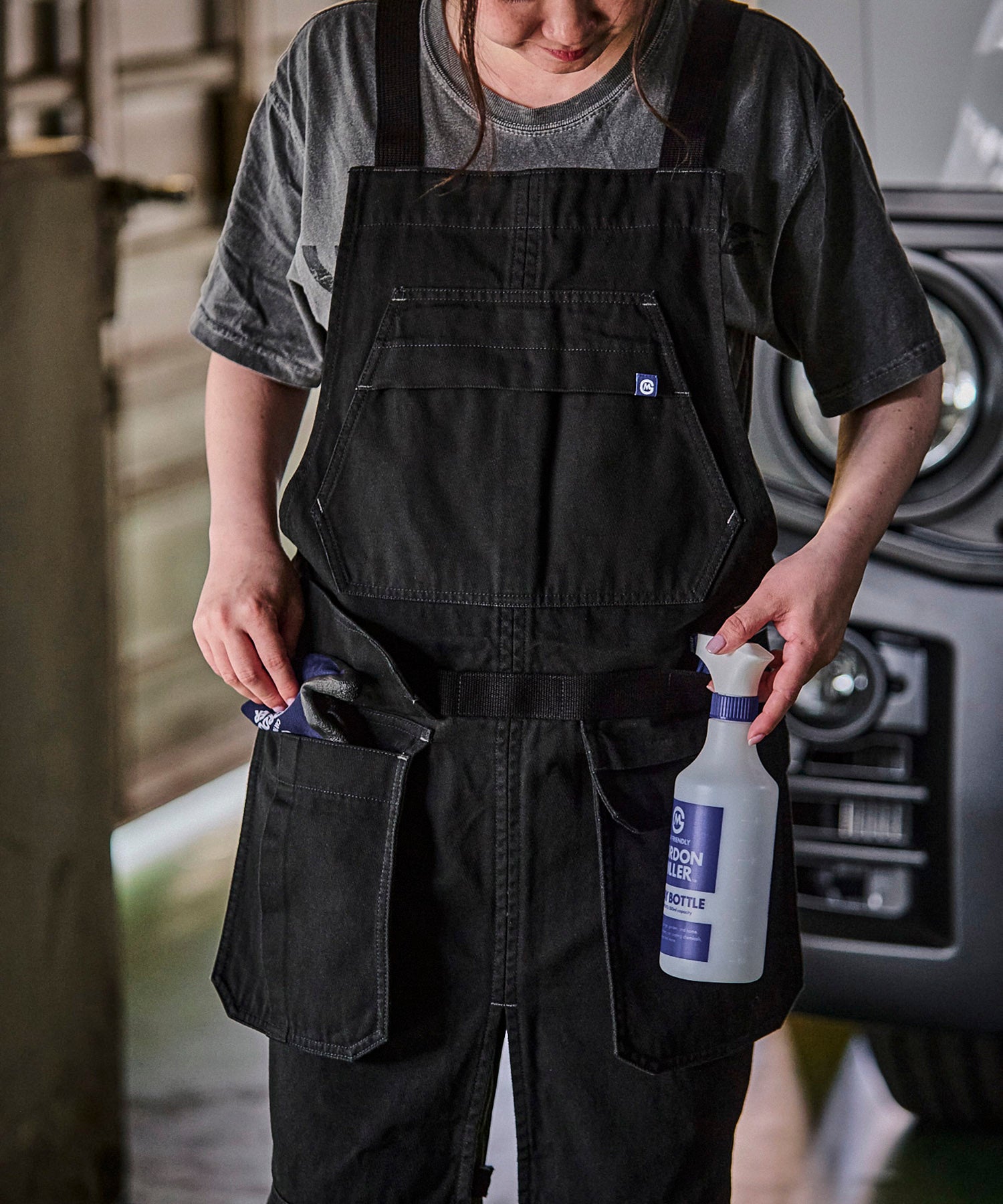 おしゃれ おすすめ 洗車 作業用 makerhood ワーク エプロン オートバックス