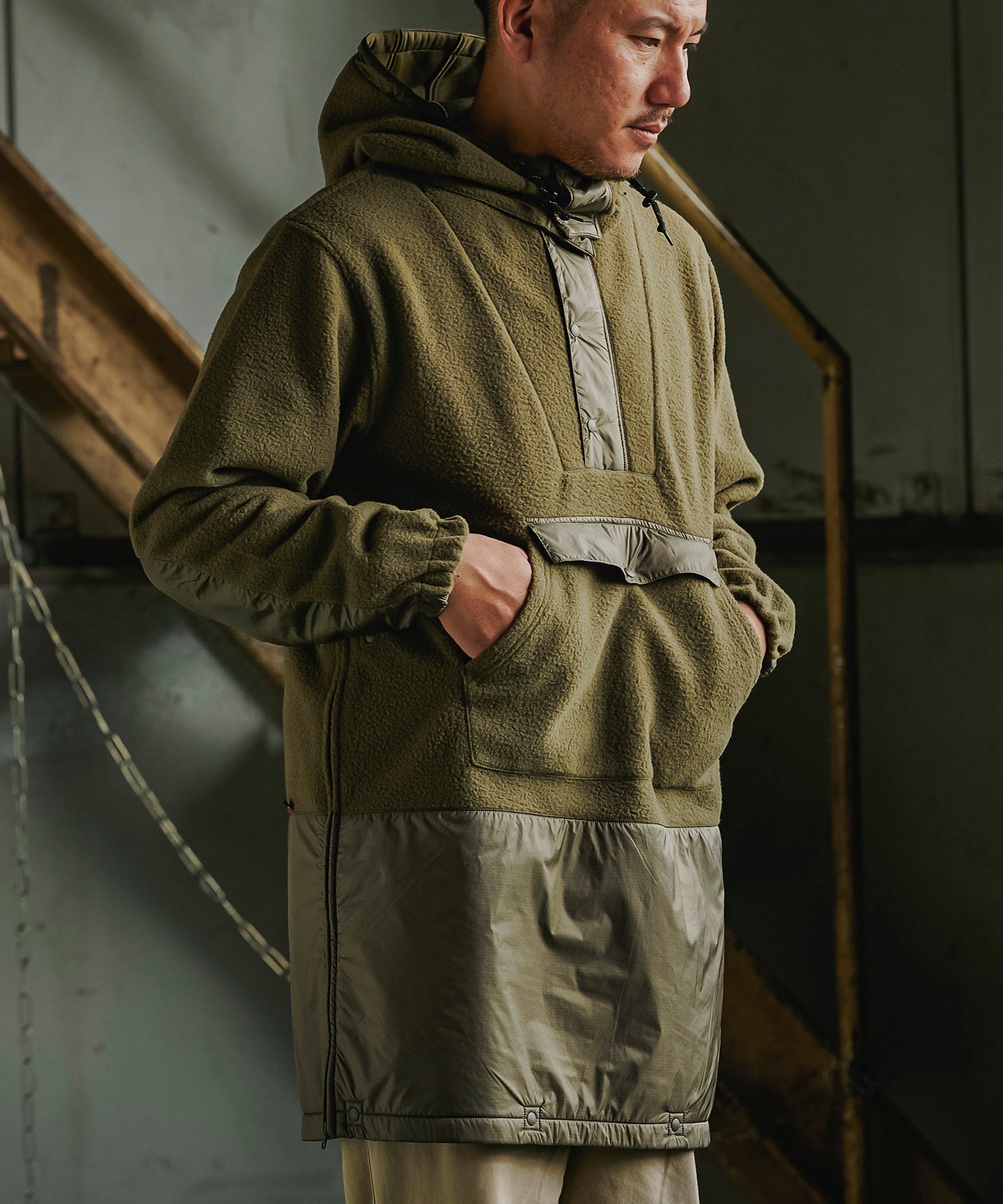 おしゃれ おすすめ ワークウェア ブランド カルイシ フリース アノラック