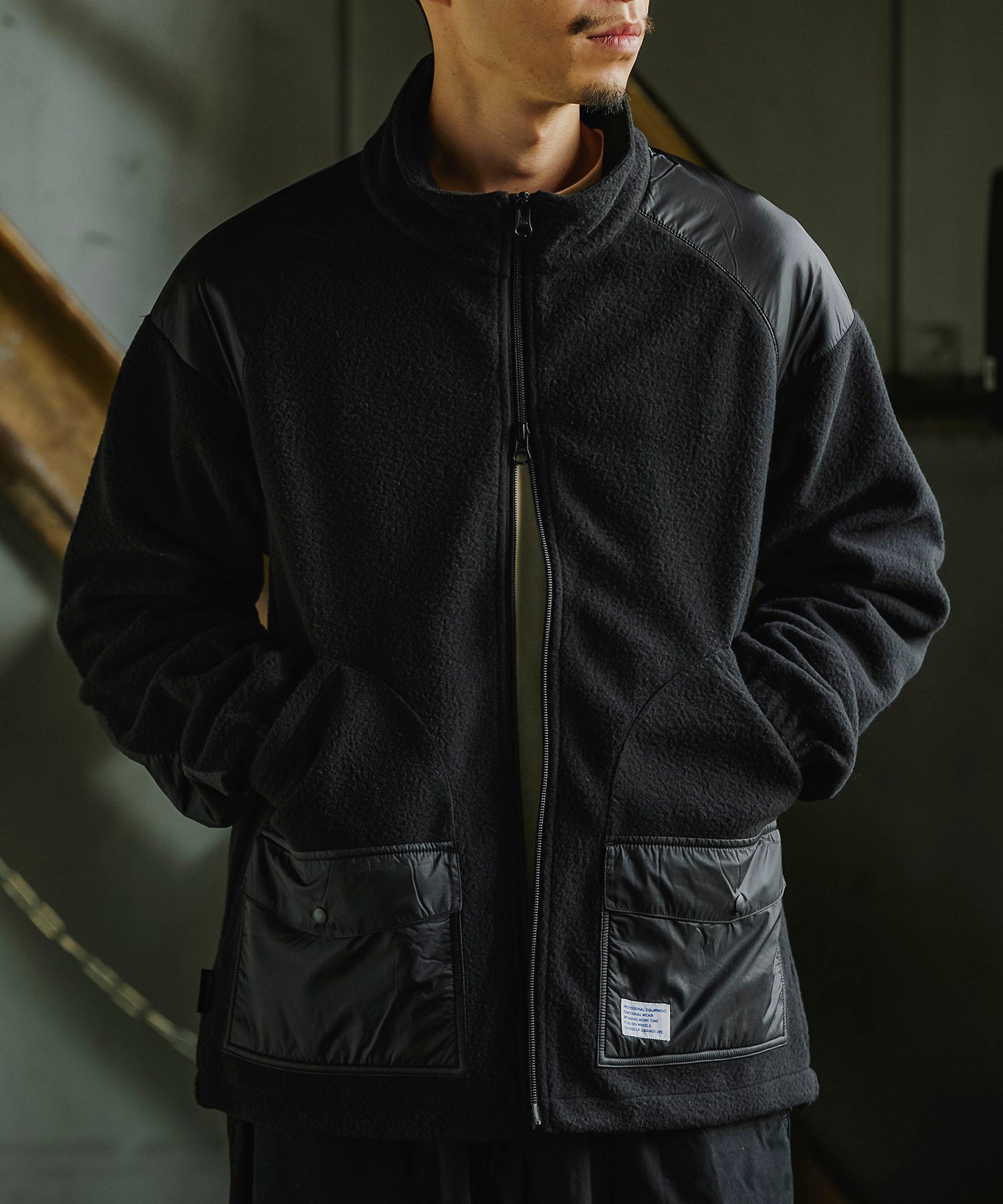 おしゃれ おすすめ ワークウェア ブランド カルイシ フリース ジップアップ ブルゾン