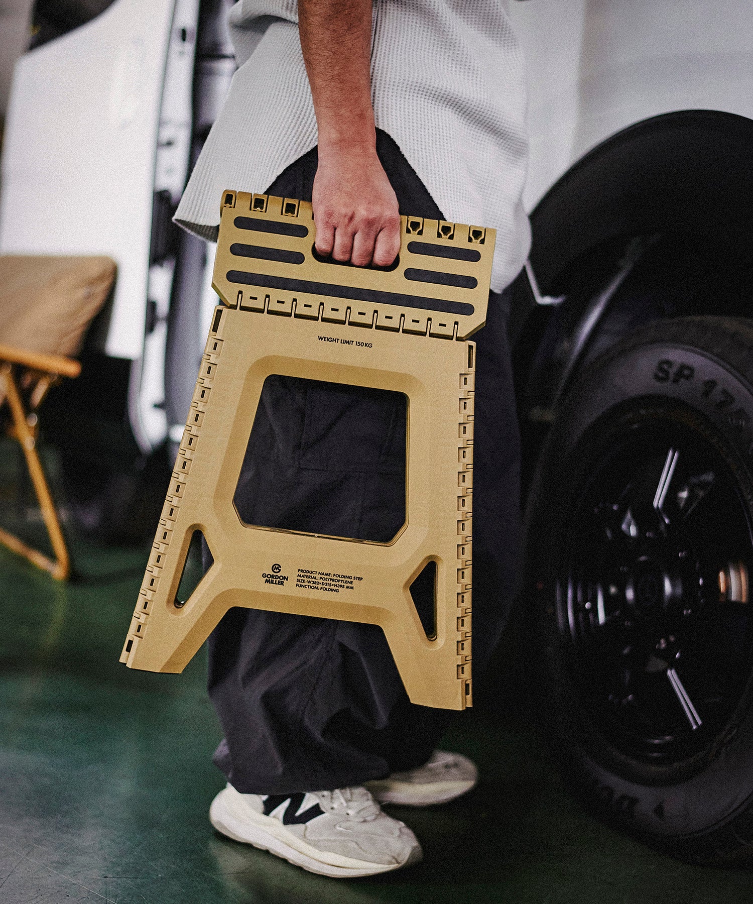 おしゃれ おすすめ 洗車用品 掃除 作業用 フォールディング ステップ 折りたたみ 踏み台
