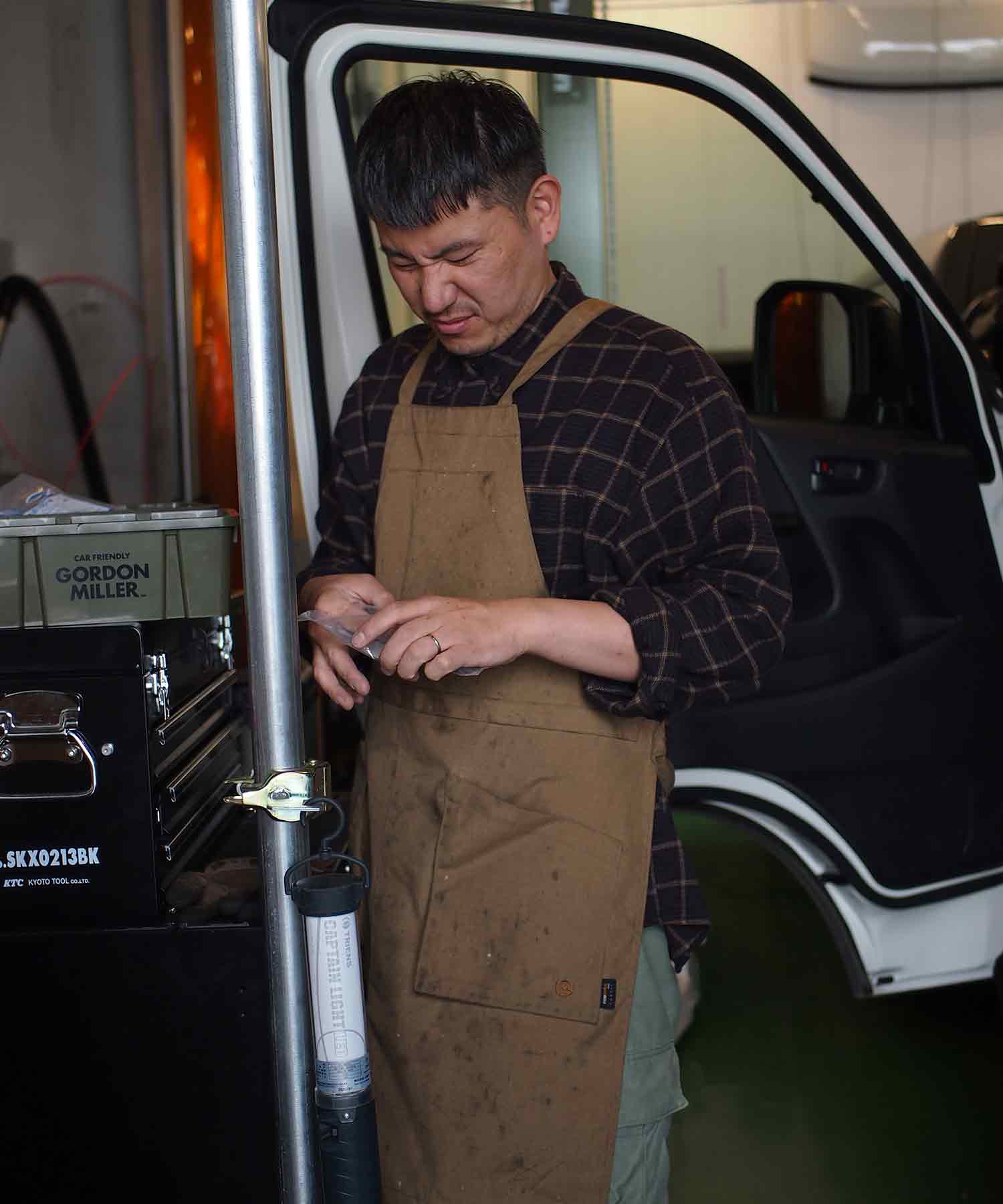 おしゃれ おすすめ 洗車 作業用 コーデュラ ワーク エプロン オートバックス