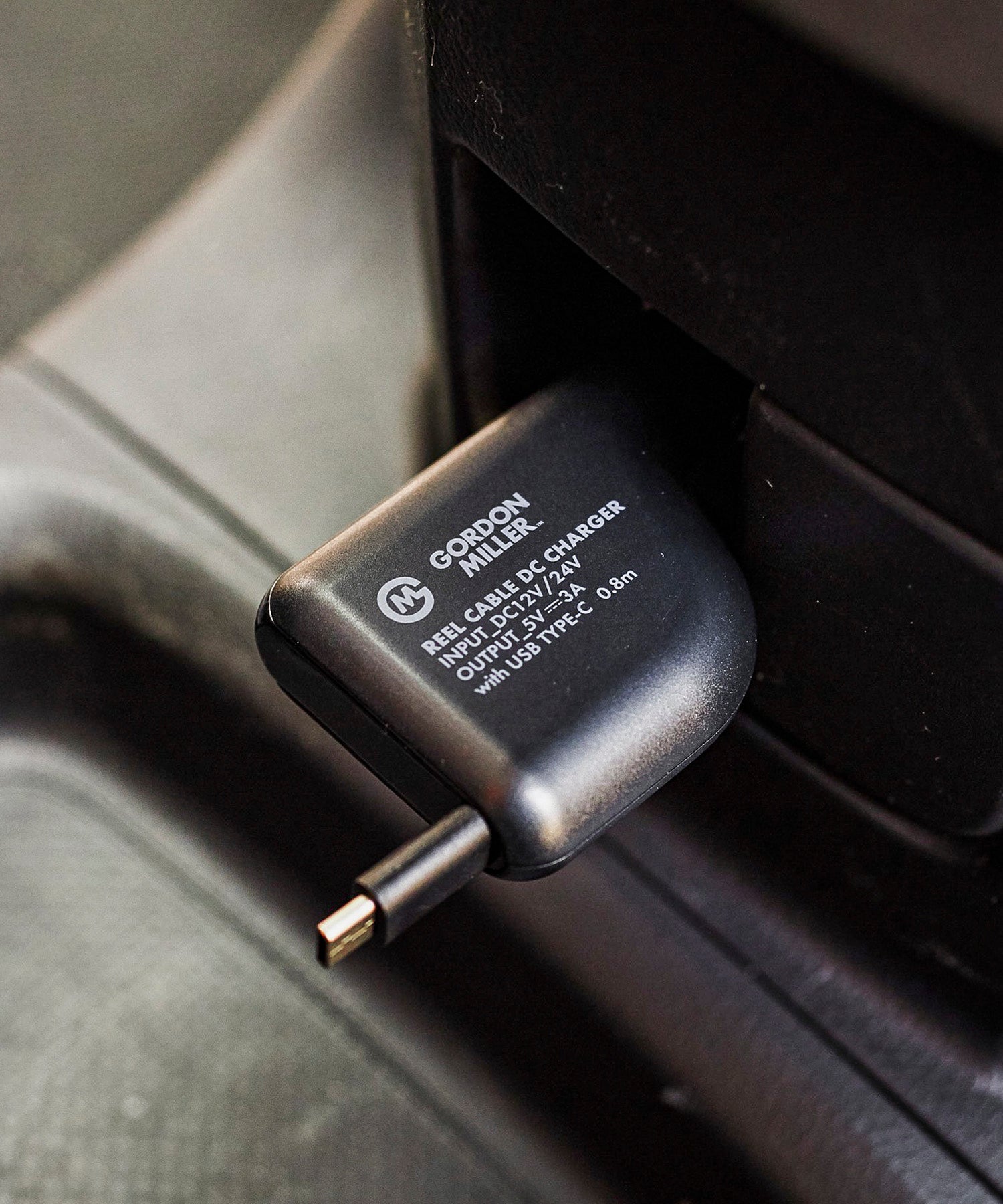 おしゃれ おすすめ カー用品 タイプC 巻取り型 充電器 便利グッズ シガーソケット用