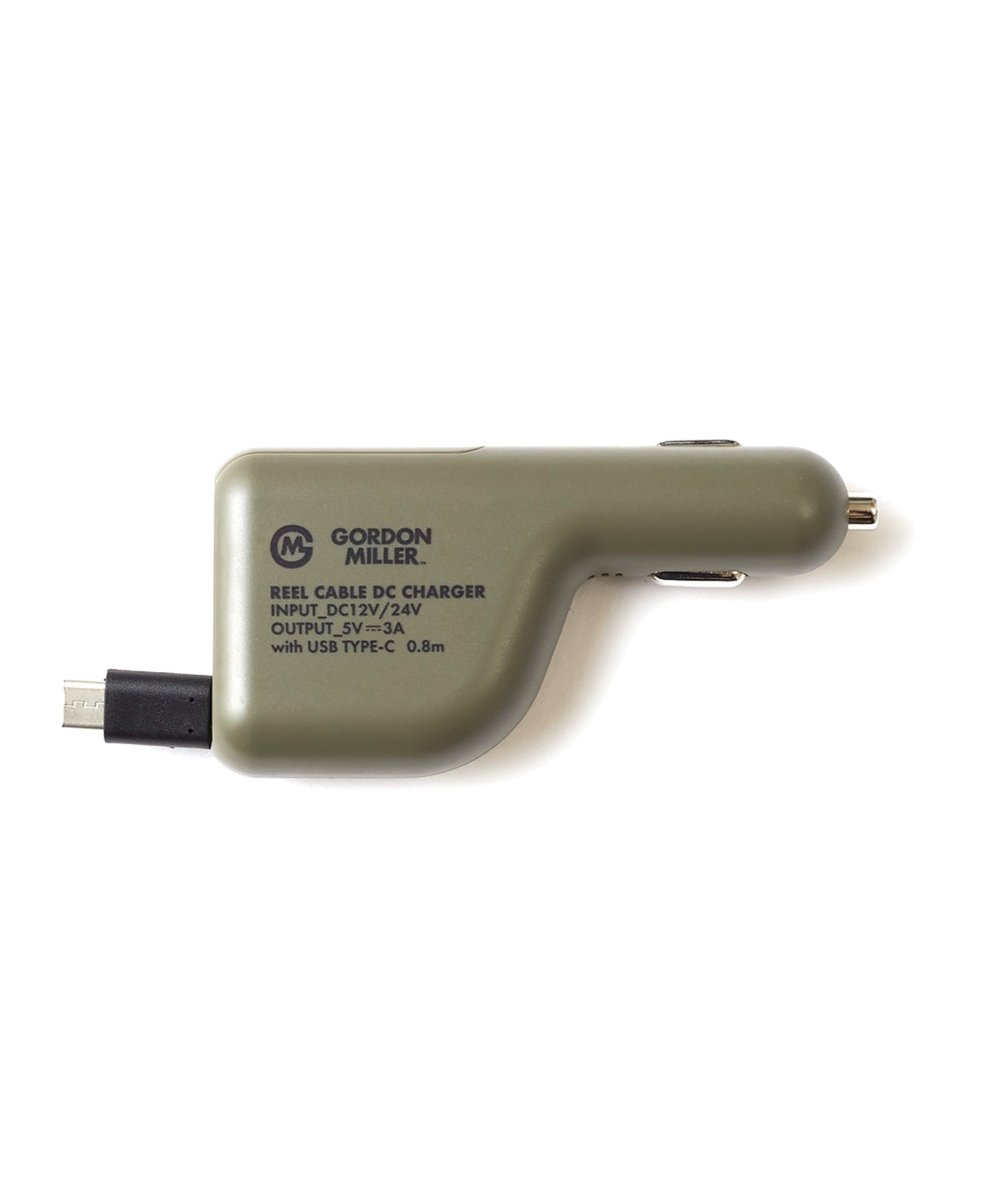 おしゃれ おすすめ カー用品 タイプC 巻取り型 充電器 便利グッズ シガーソケット用