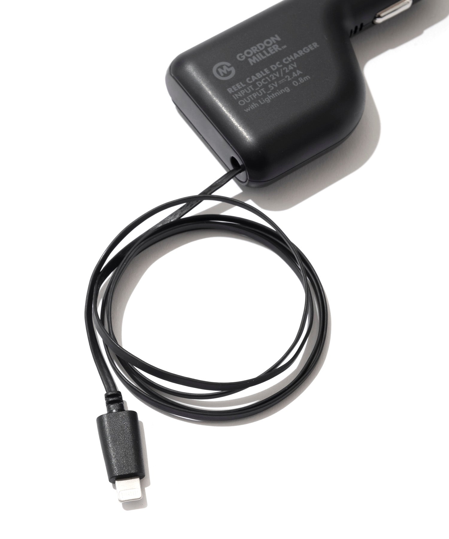 おしゃれ おすすめ カー用品 ライトニング 巻取り型 充電器 便利グッズ シガーソケット用