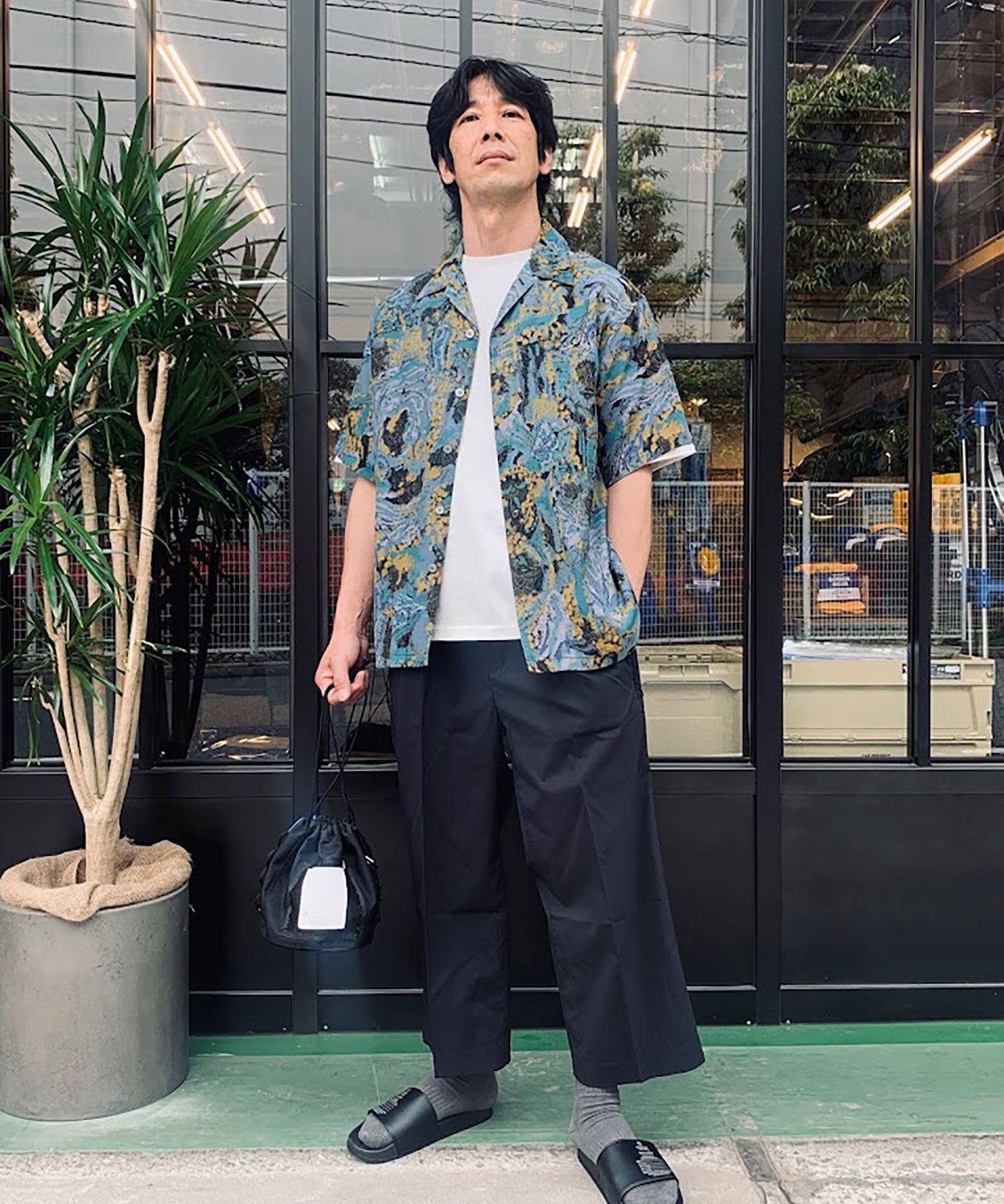 おしゃれ おすすめ ワークウェア ブランド 撥水 2タッククロップド ワイド パンツ