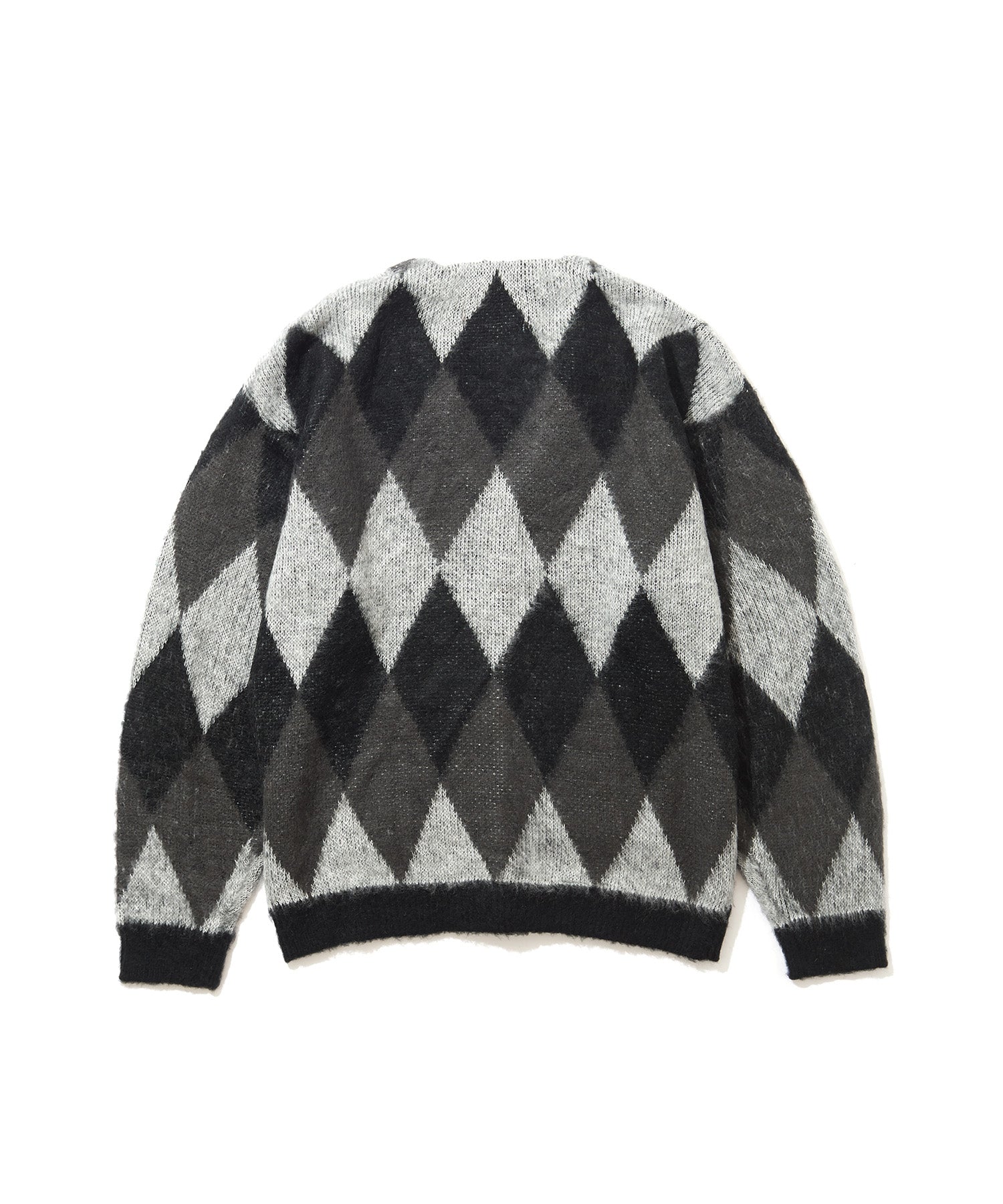 おしゃれ おすすめ ワークウェア ブランド ダイヤ柄 シャギー ニット カーディガン