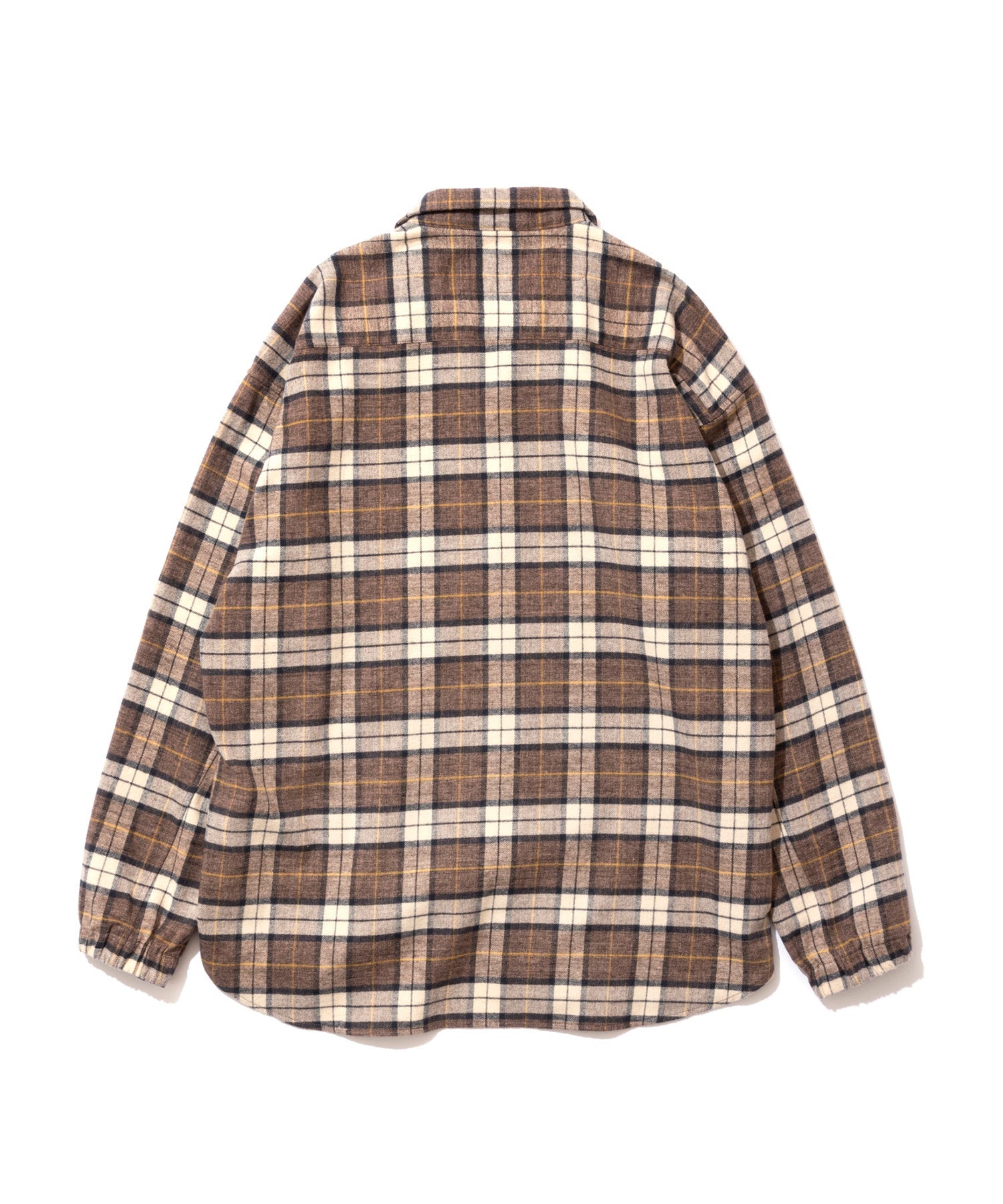 おしゃれ おすすめ ワークウェア ブランド ネルチェック オープンカラー スモッグシャツ