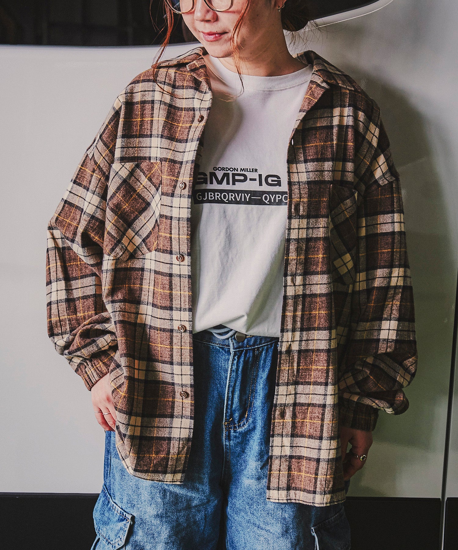 おしゃれ おすすめ ワークウェア ブランド ネルチェック オープンカラー スモッグシャツ