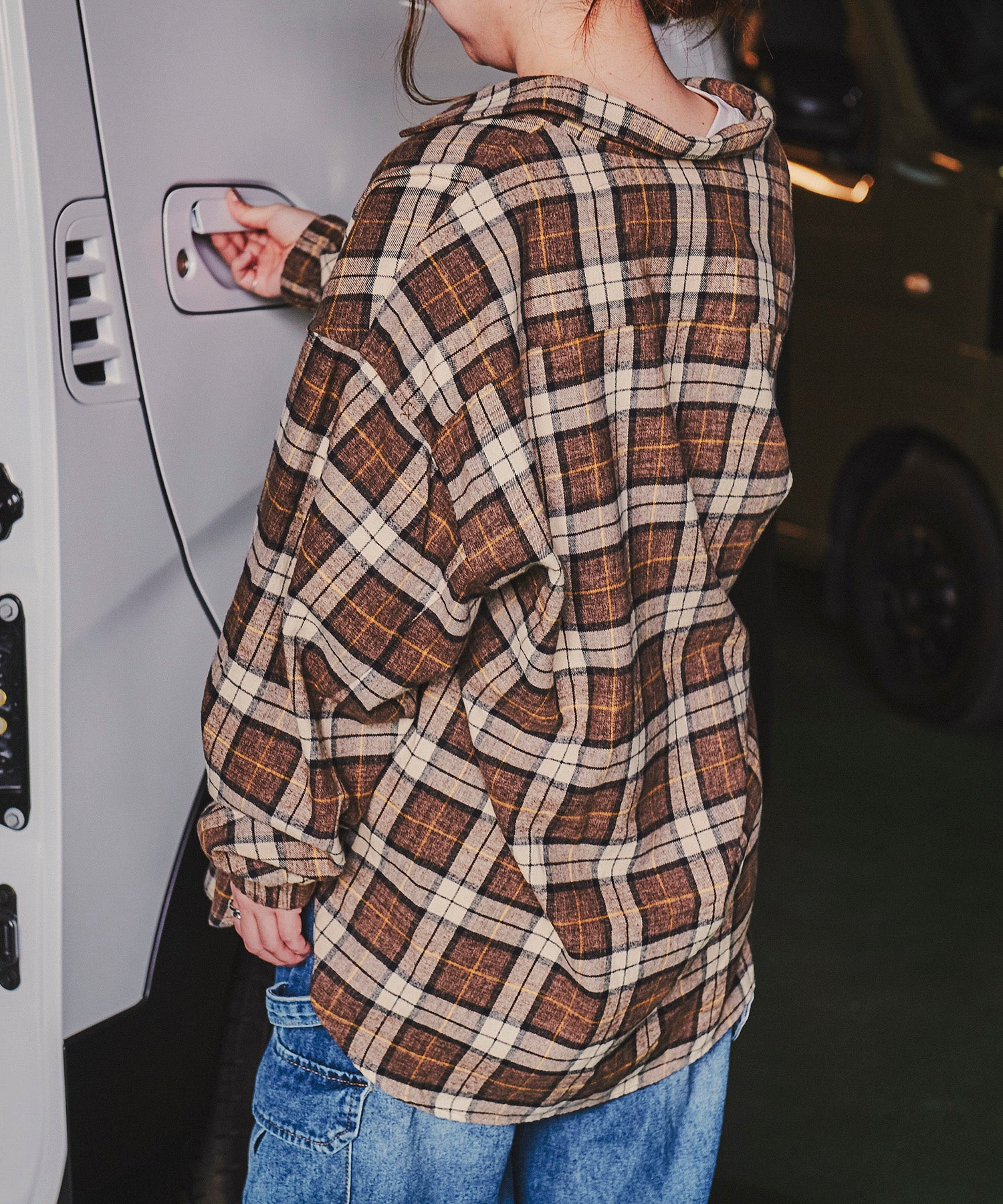 おしゃれ おすすめ ワークウェア ブランド ネルチェック オープンカラー スモッグシャツ