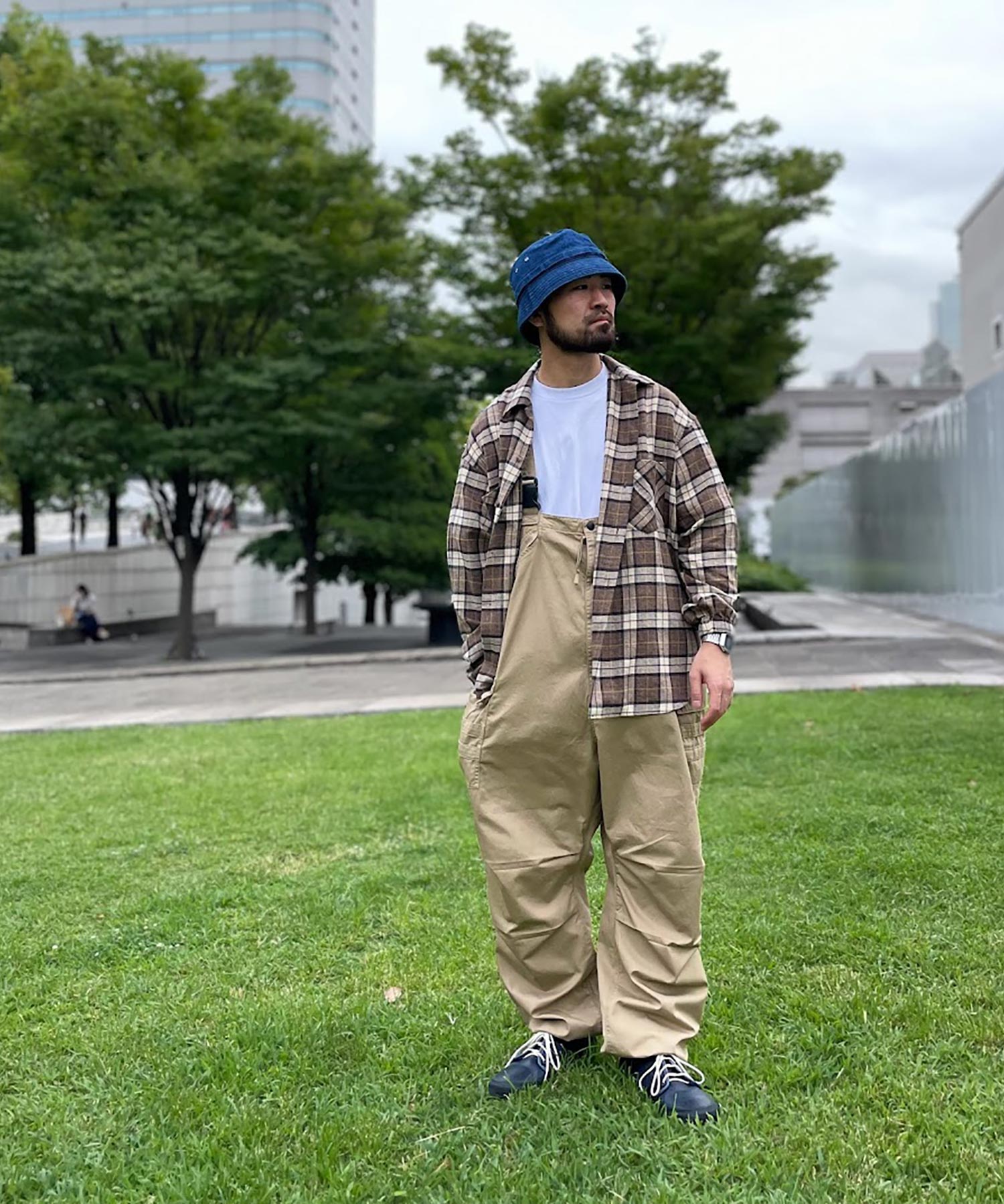 おしゃれ おすすめ ワークウェア ブランド ネルチェック オープンカラー スモッグシャツ