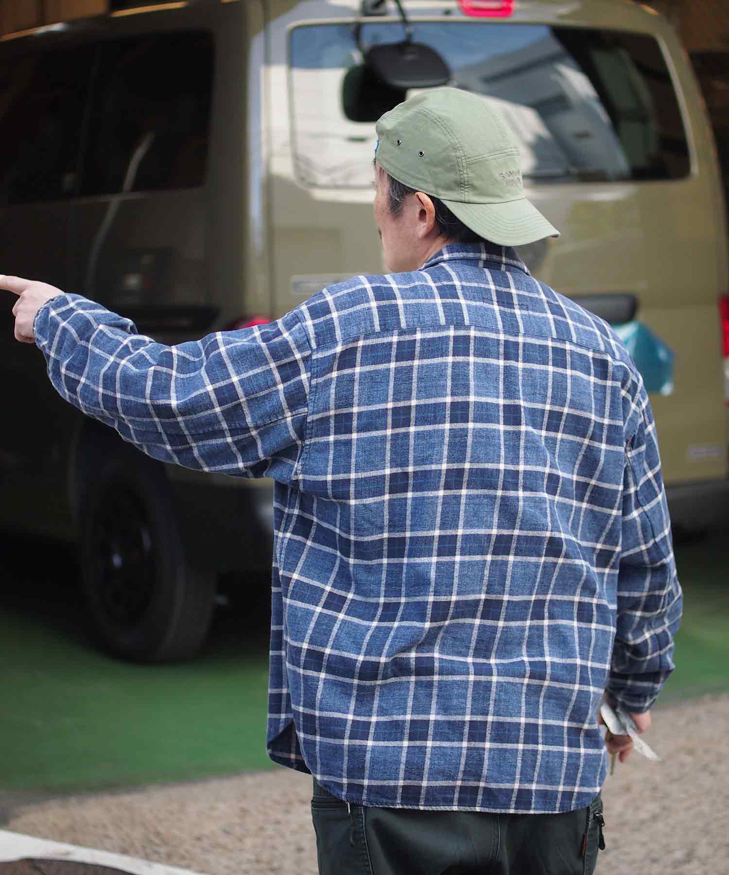 おしゃれ おすすめ ワークウェア ブランド ネルチェック オープンカラー スモッグシャツ