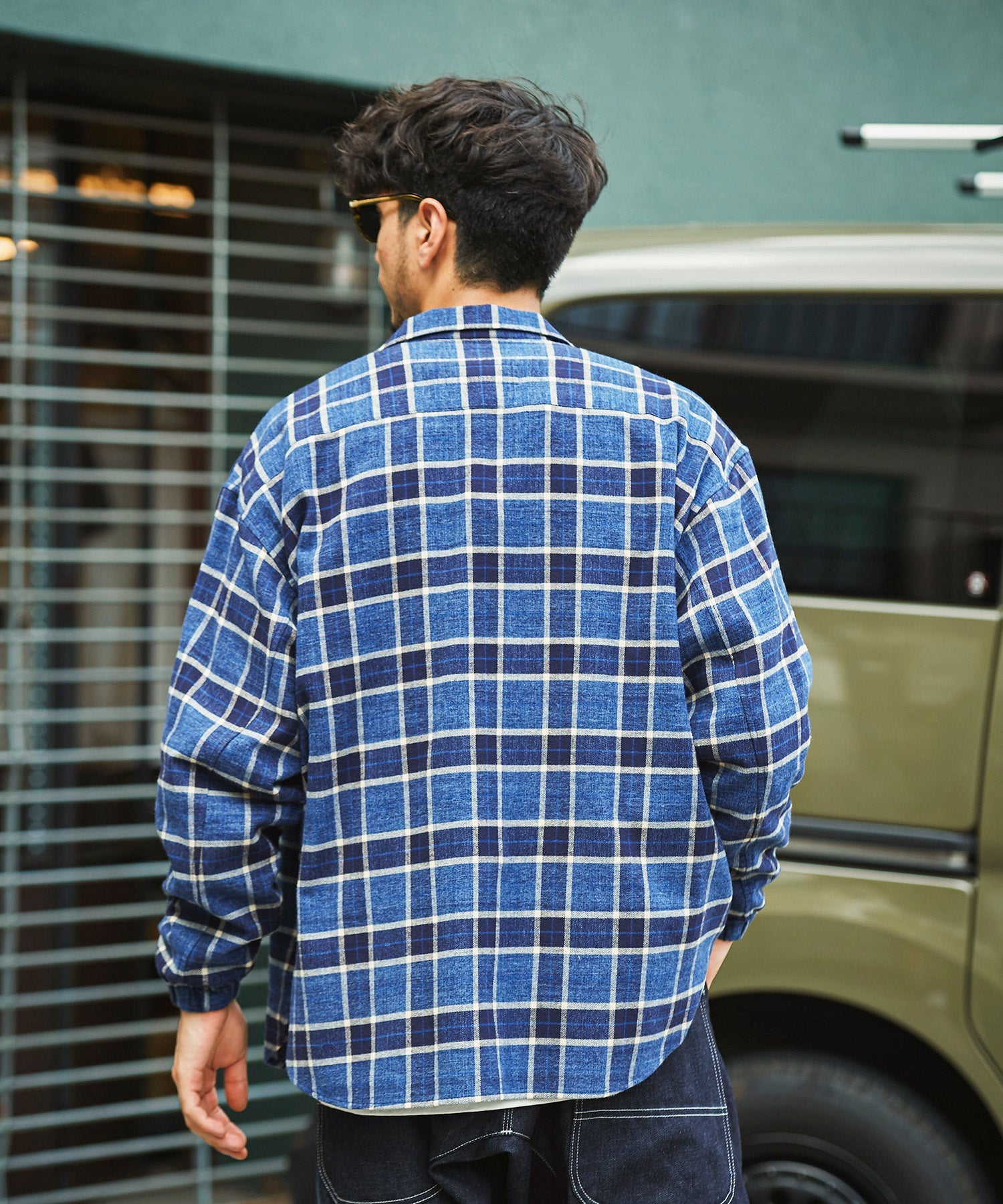 おしゃれ おすすめ ワークウェア ブランド ネルチェック オープンカラー スモッグシャツ