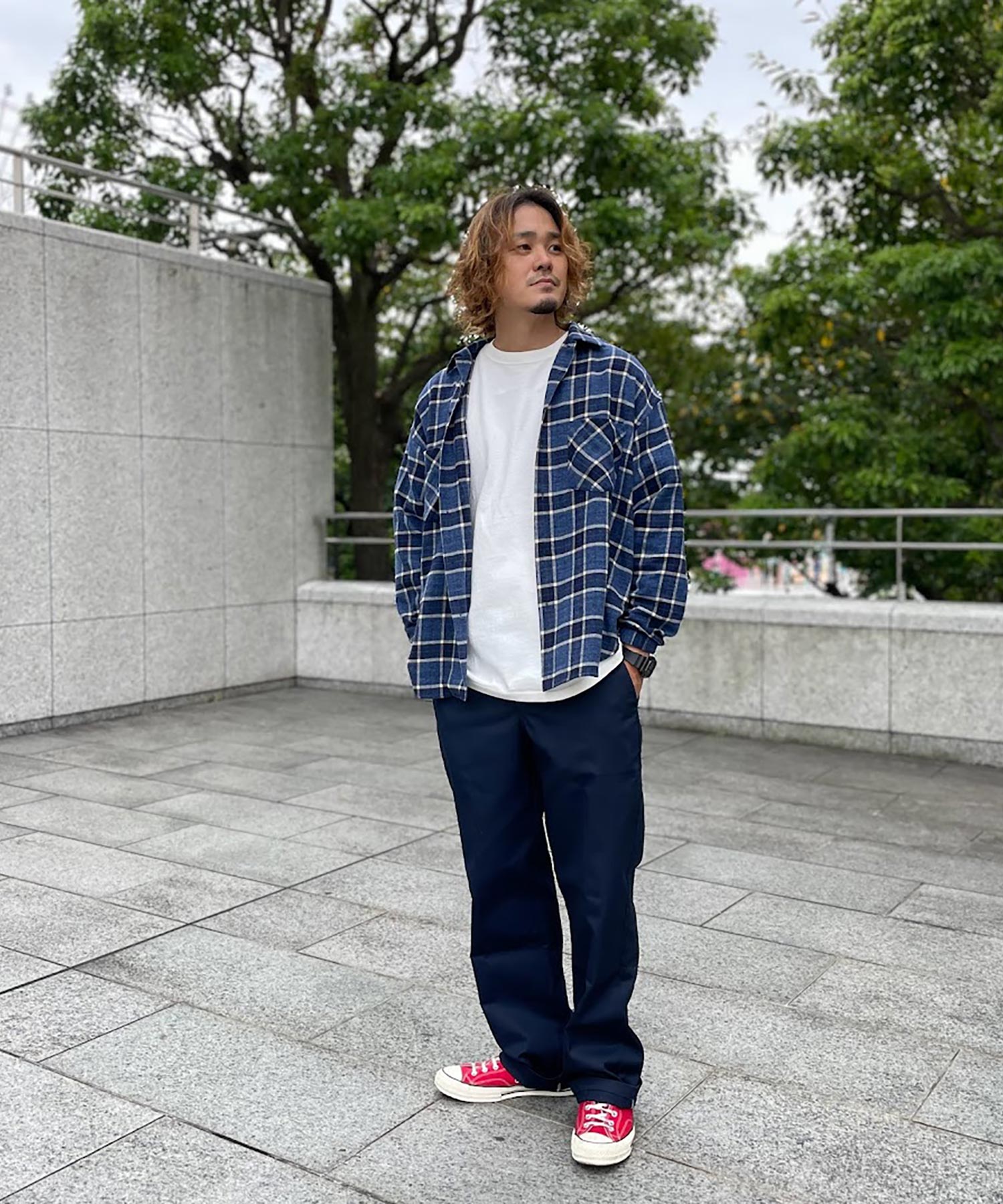 おしゃれ おすすめ ワークウェア ブランド ネルチェック オープンカラー スモッグシャツ