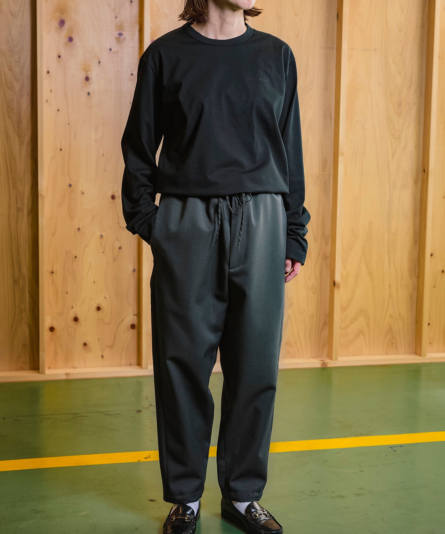 ジャックミラー シームレスライフ アパレル ワークウェア シンプル ファッション おすすめ おしゃれ JML パンツ ジェンダーレス ウール 冬 ドロスト