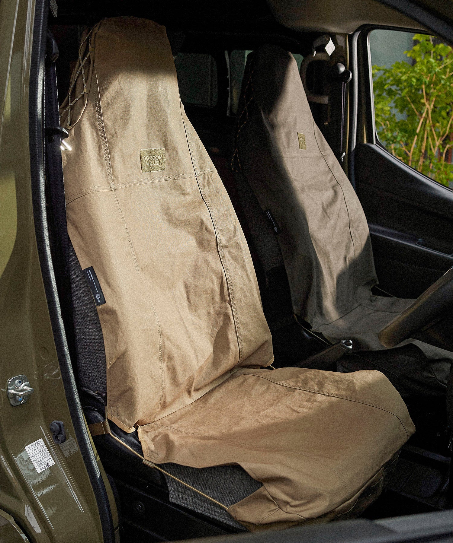 おしゃれ おすすめ カー用品 車 かけるだけ キャンバス 防水 汎用 フロント シートカバー