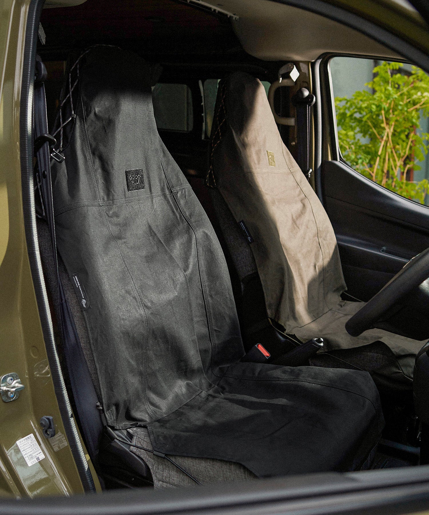 おしゃれ おすすめ カー用品 車 かけるだけ キャンバス 防水 汎用 フロント シートカバー