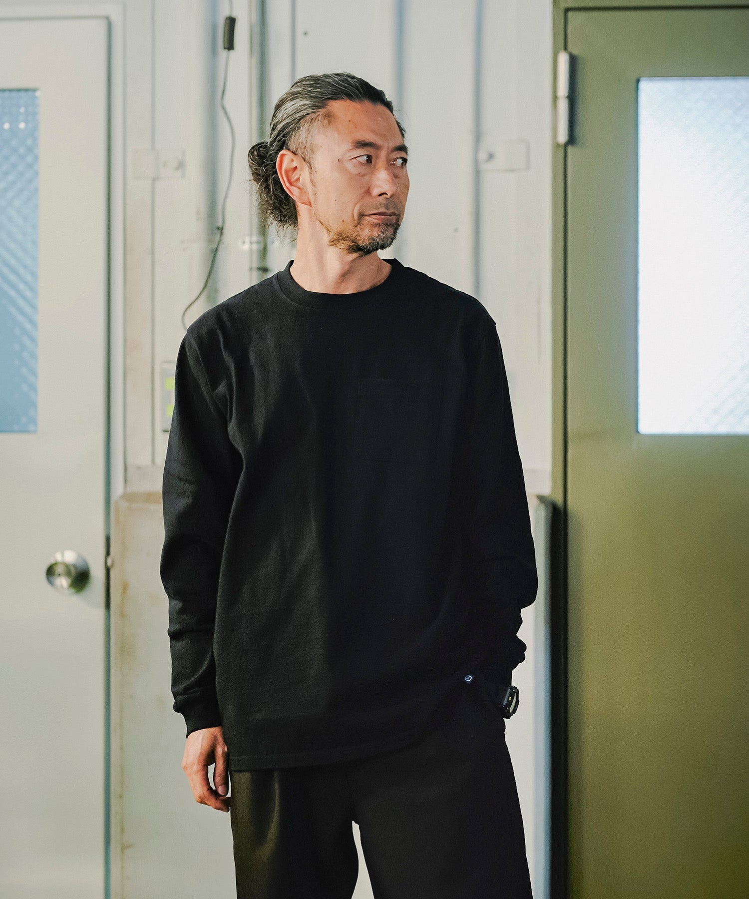 おしゃれ おすすめ ワークウェア ブランド 無地 ポケット ロングスリーブ Tシャツ