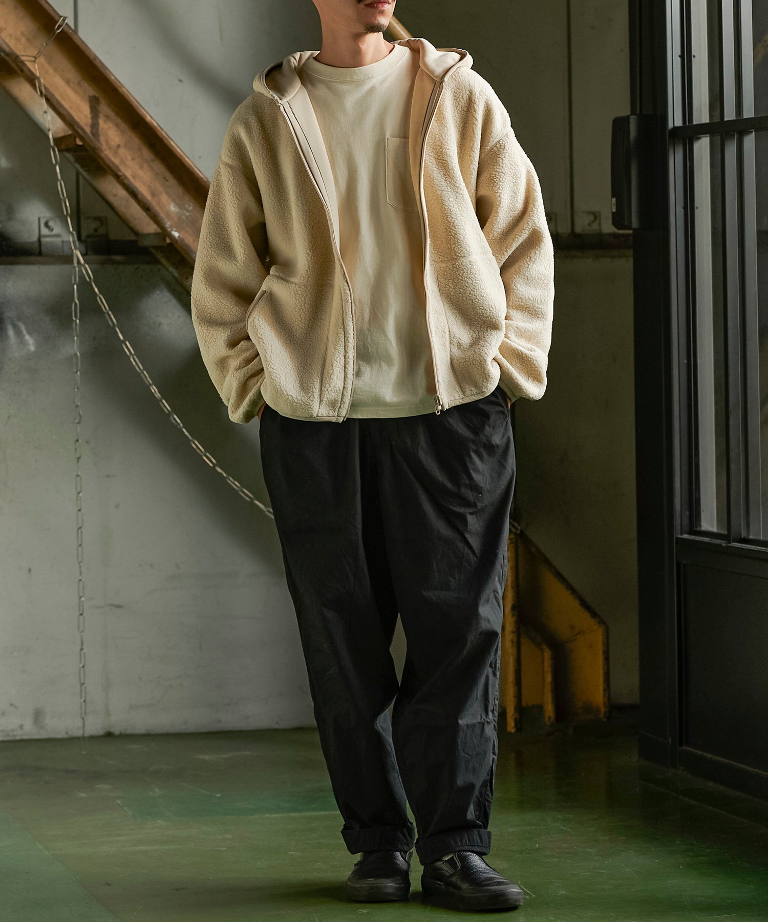 おしゃれ おすすめ ワークウェア ブランド リバーシブル スウェット ジップアップ パーカ