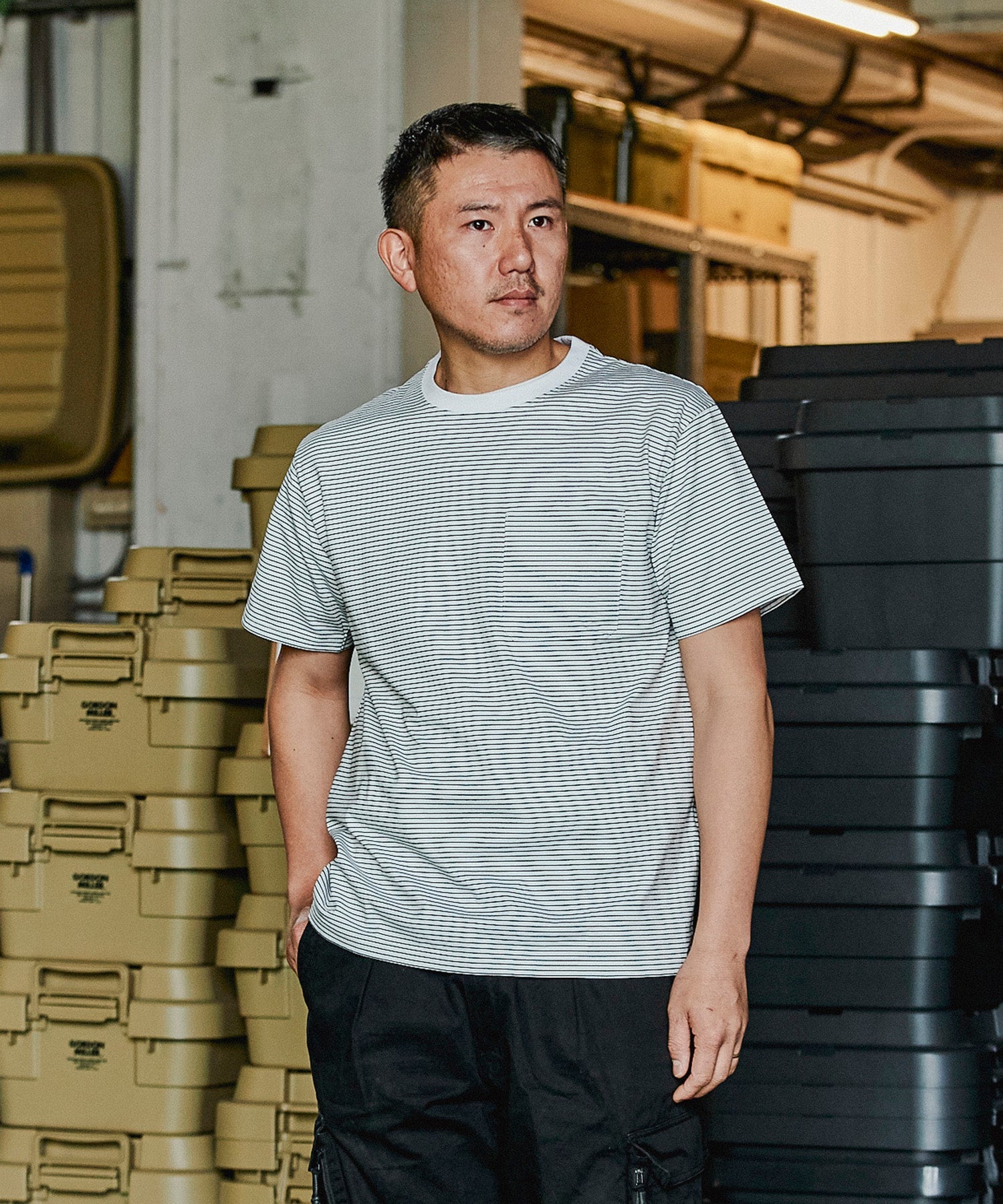 おしゃれ おすすめ ワークウェア ブランド ボーダー ポケット Tシャツ