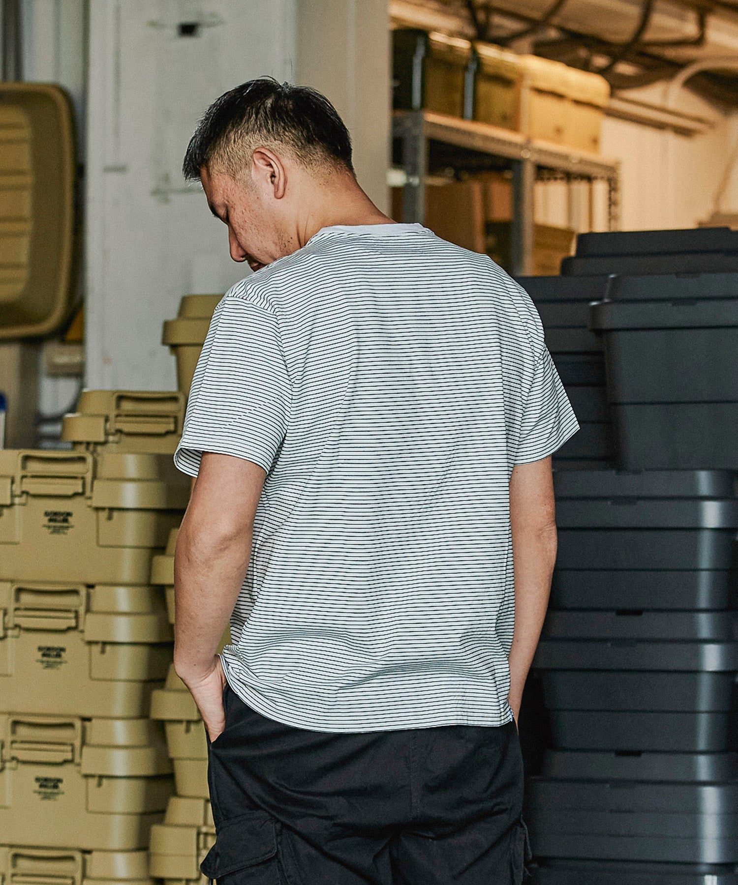 おしゃれ おすすめ ワークウェア ブランド ボーダー ポケット Tシャツ