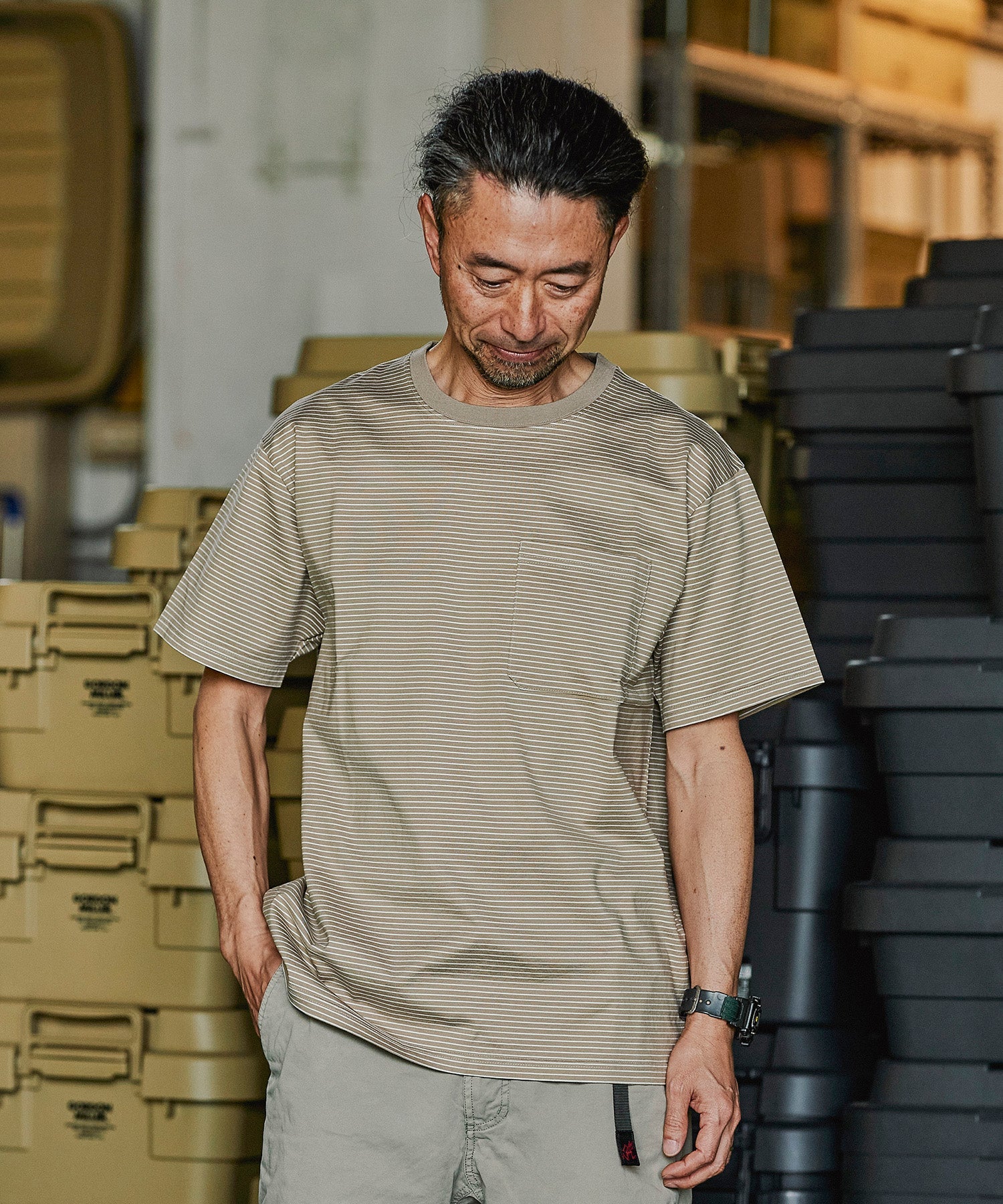 おしゃれ おすすめ ワークウェア ブランド ボーダー ポケット Tシャツ