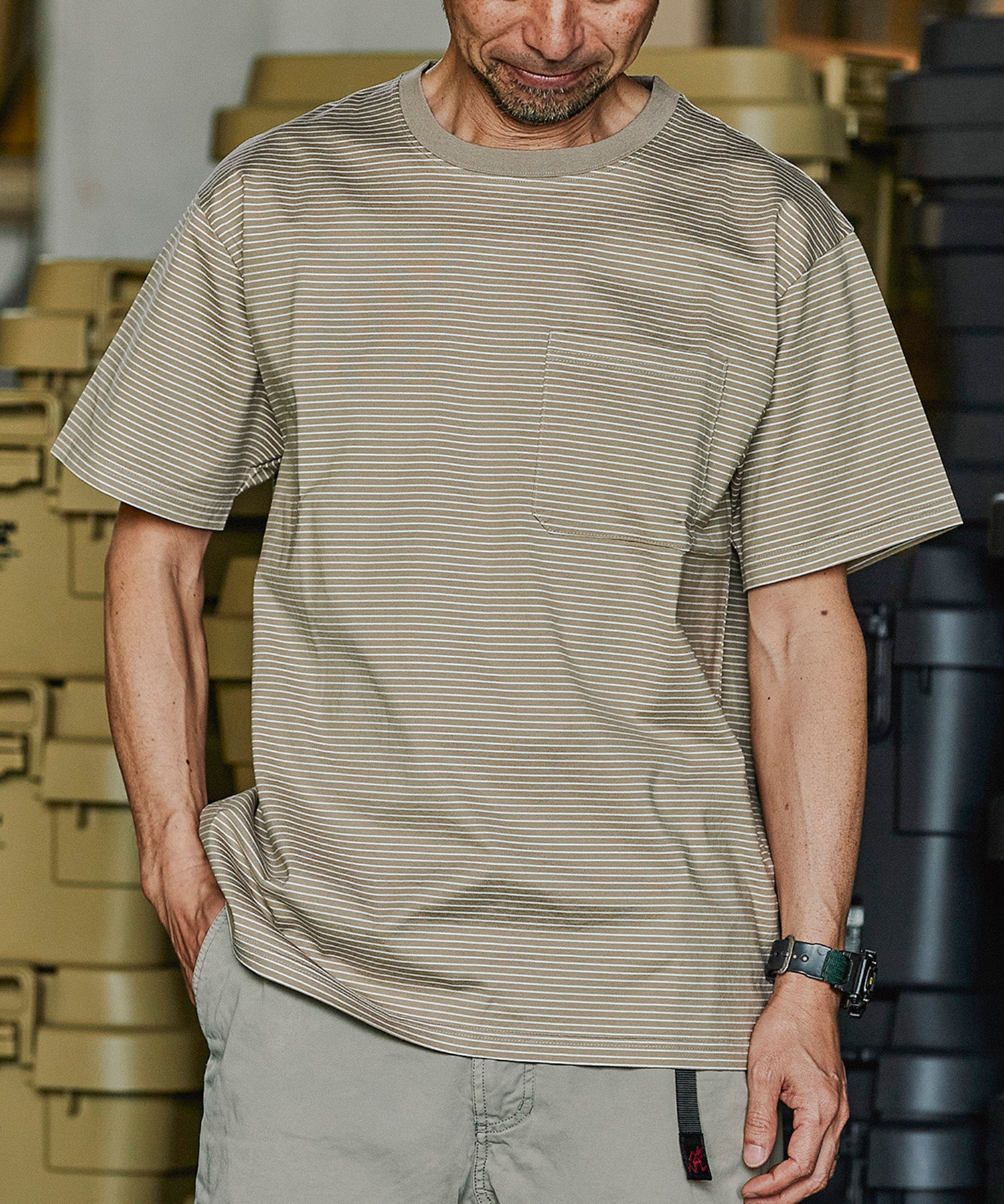 おしゃれ おすすめ ワークウェア ブランド ボーダー ポケット Tシャツ