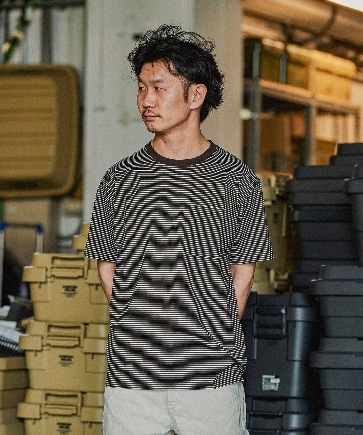 おしゃれ おすすめ ワークウェア ブランド ボーダー ポケット Tシャツ