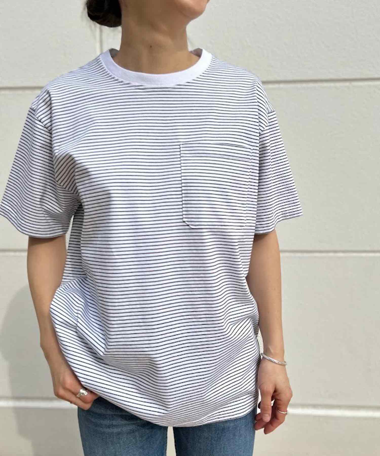 おしゃれ おすすめ ワークウェア ブランド ボーダー ポケット Tシャツ