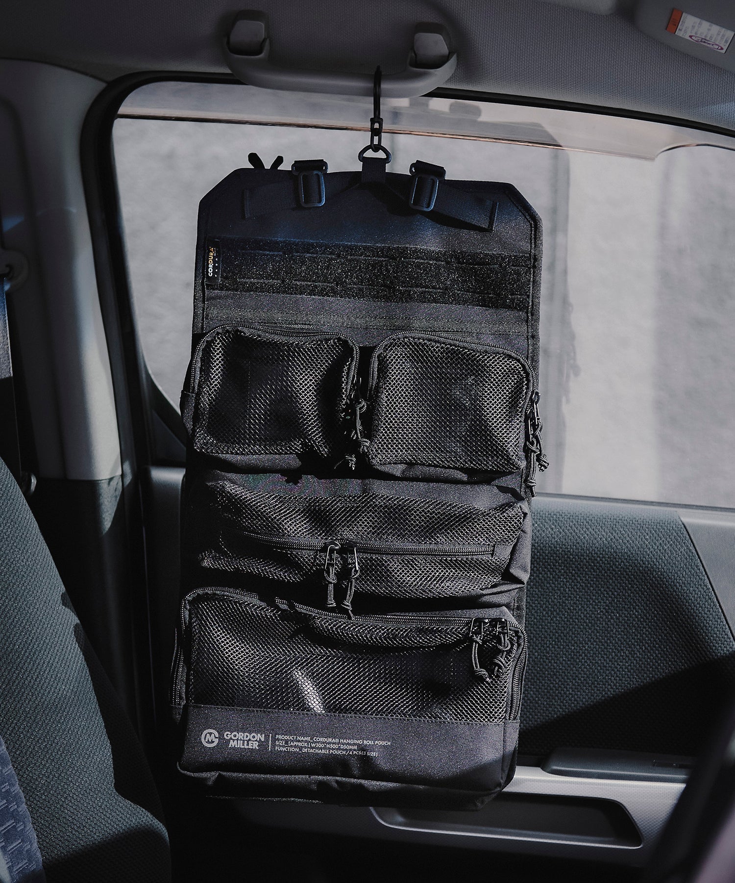 おしゃれ おすすめ カー用品 コーデュラ ハンギング ロール ポーチ 便利グッズ 収納