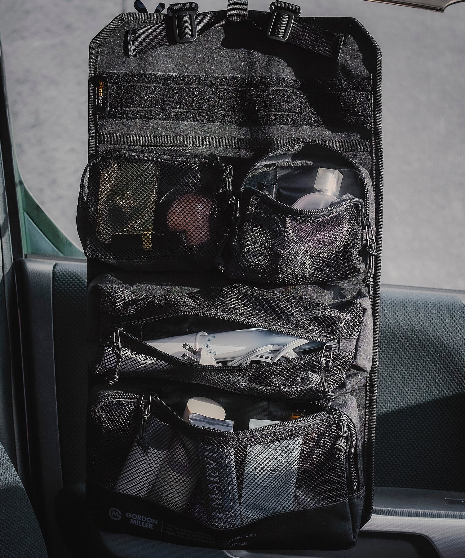 おしゃれ おすすめ カー用品 コーデュラ ハンギング ロール ポーチ 便利グッズ 収納