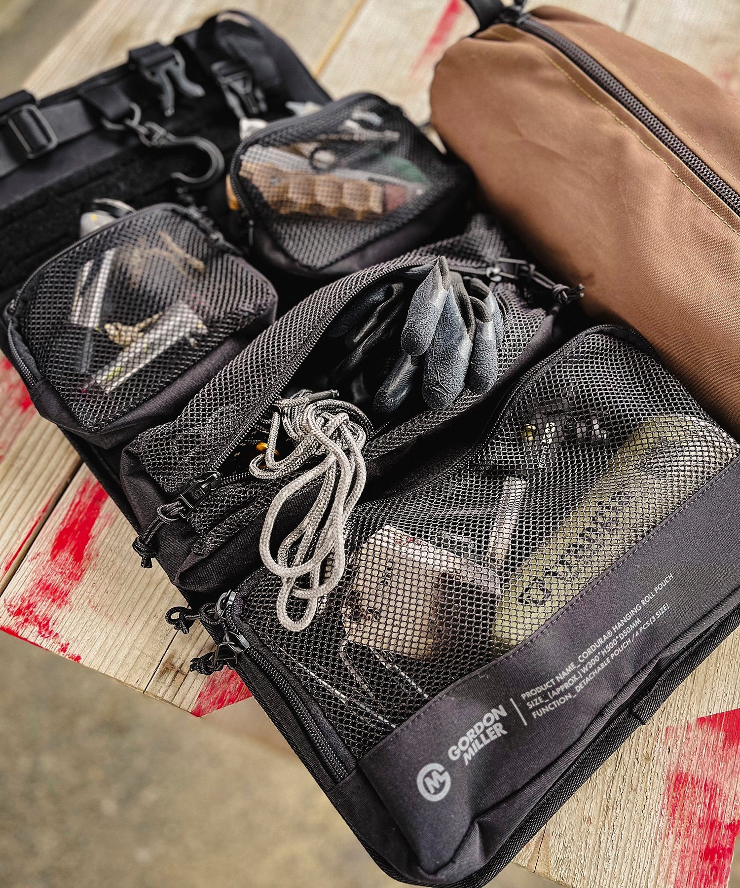 おしゃれ おすすめ カー用品 コーデュラ ハンギング ロール ポーチ 便利グッズ 収納