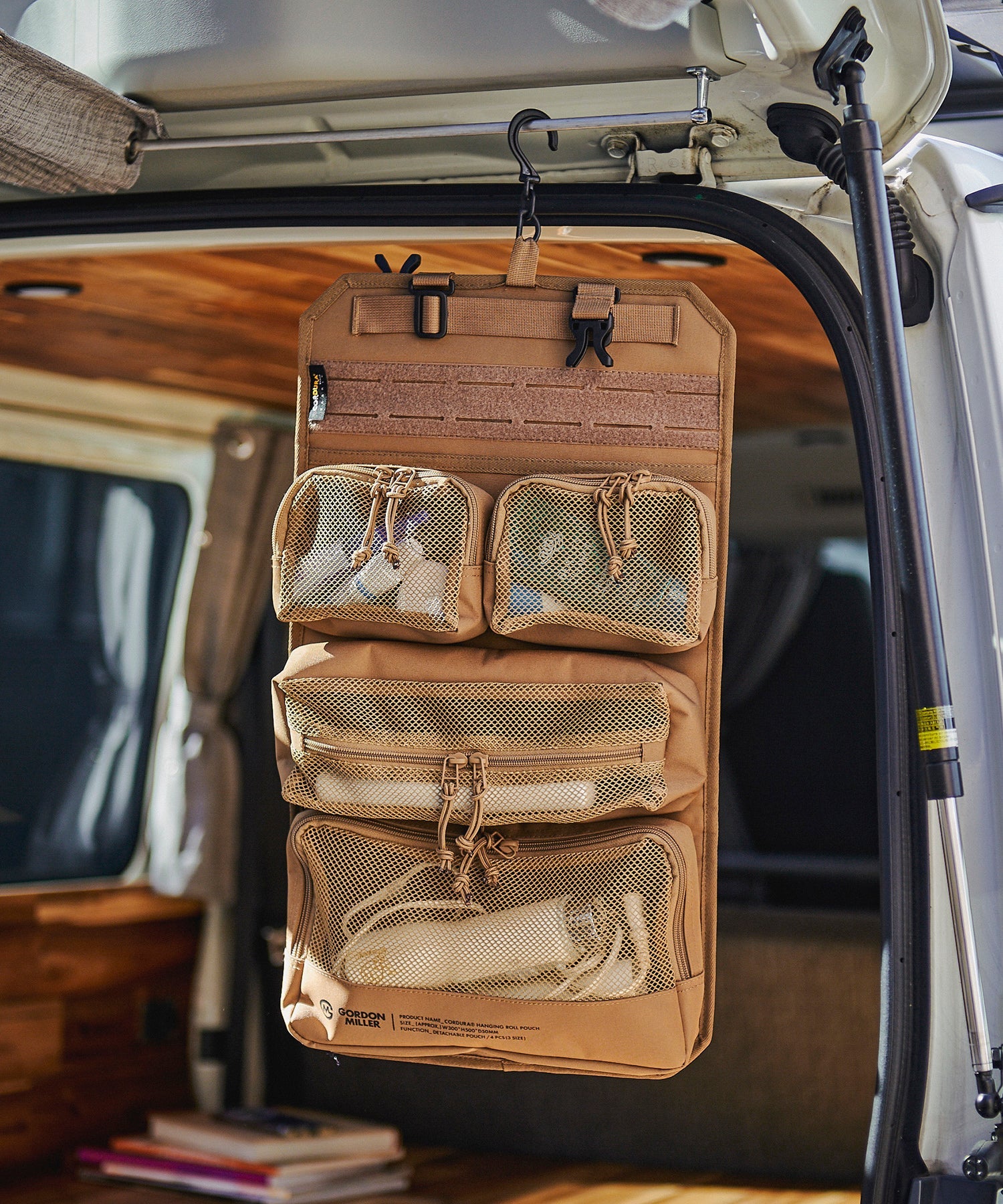おしゃれ おすすめ カー用品 コーデュラ ハンギング ロール ポーチ 便利グッズ 収納