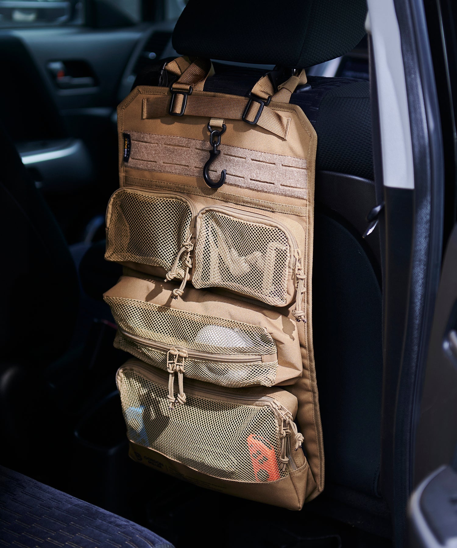 おしゃれ おすすめ カー用品 コーデュラ ハンギング ロール ポーチ 便利グッズ 収納