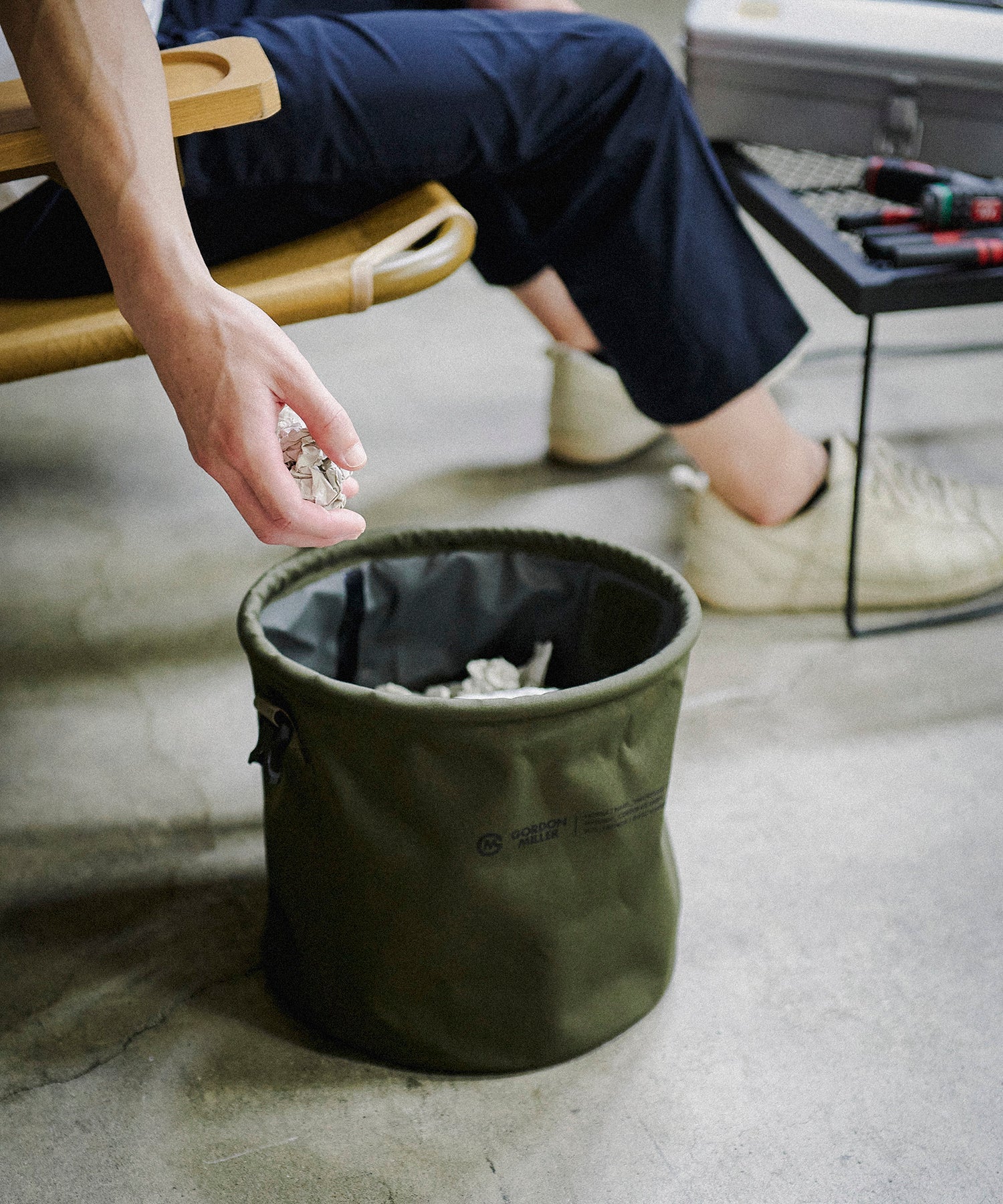 おしゃれ おすすめ 洗車用品 コーデュラ フォールディング バケツ 洗車用品入れ