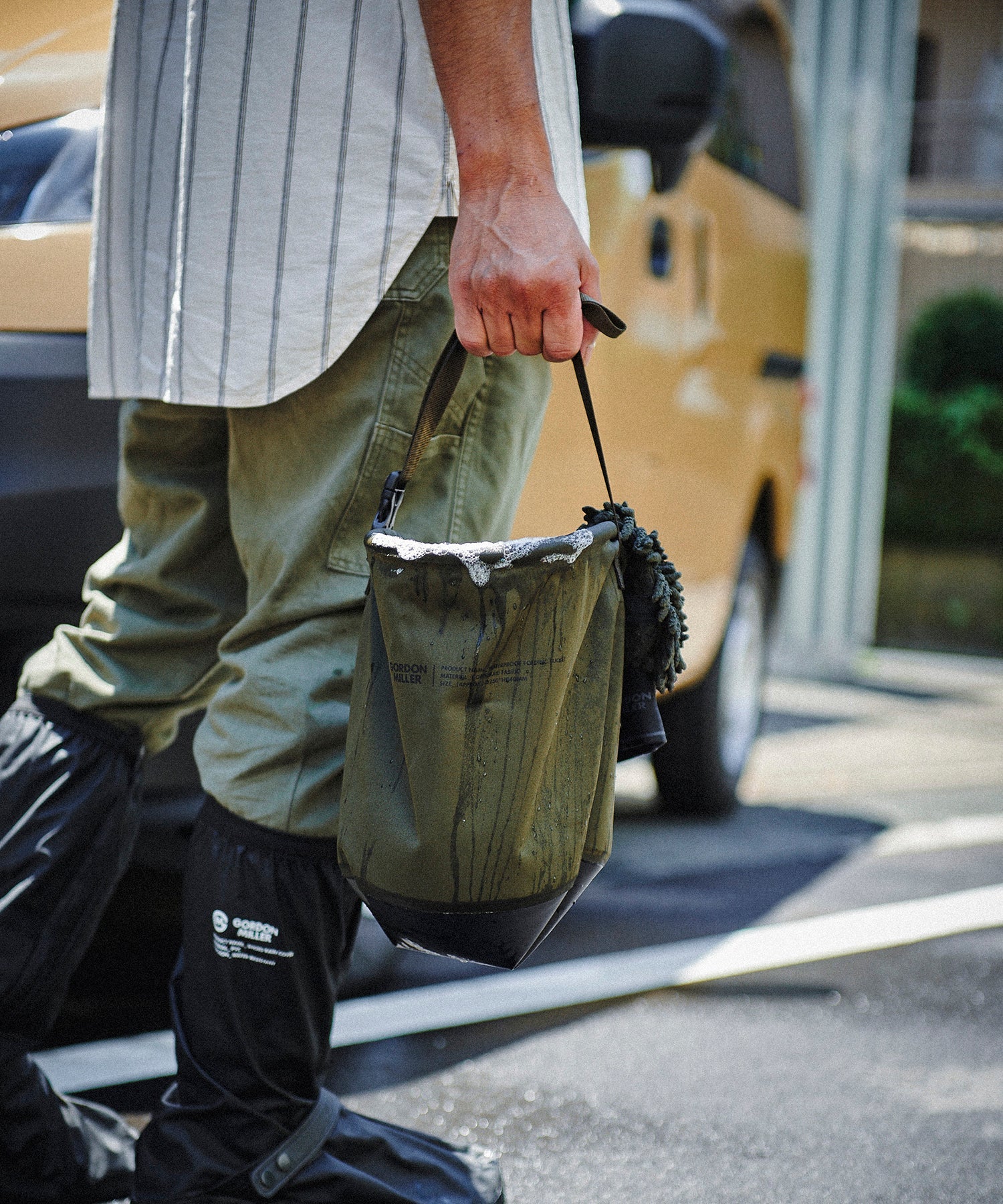 おしゃれ おすすめ 洗車用品 コーデュラ フォールディング バケツ 洗車用品入れ