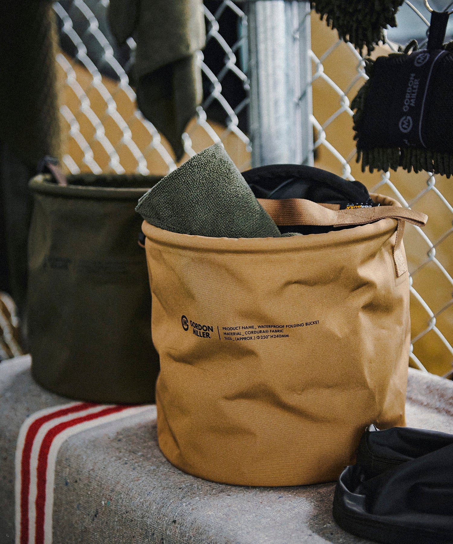 おしゃれ おすすめ 洗車用品 コーデュラ フォールディング バケツ 洗車用品入れ