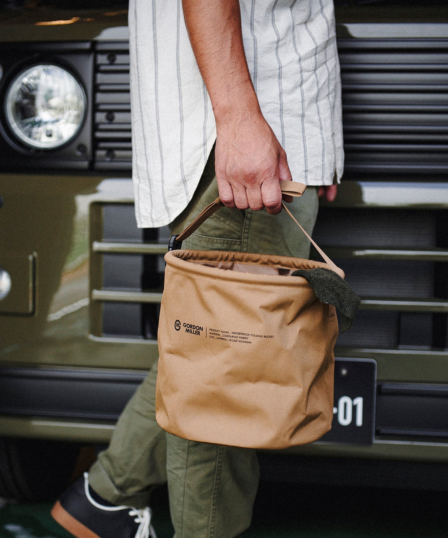おしゃれ おすすめ 洗車用品 コーデュラ フォールディング バケツ 洗車用品入れ