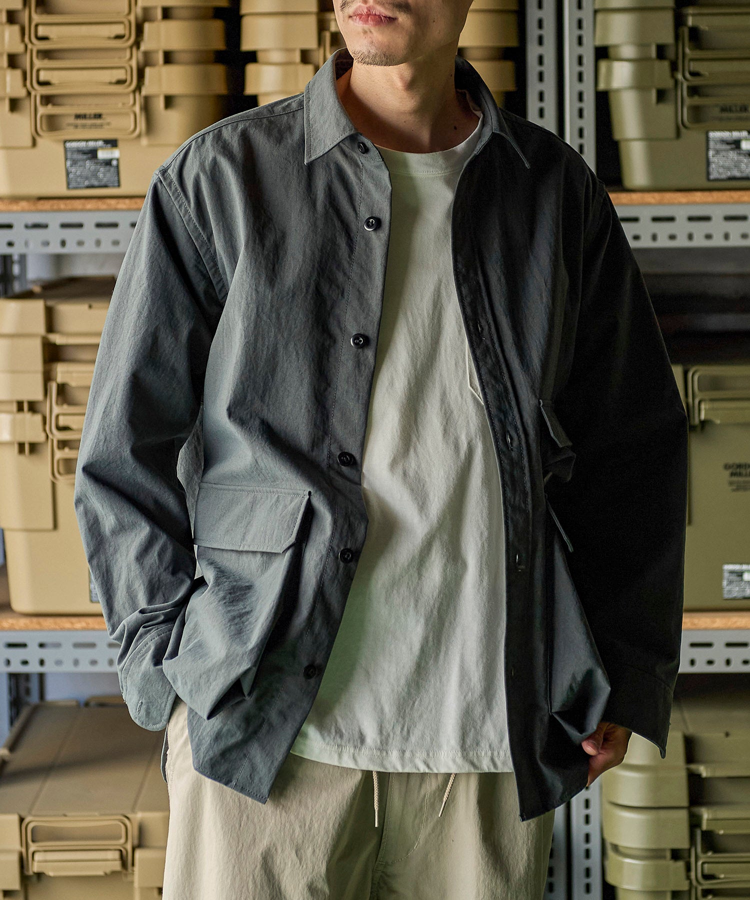 おしゃれ おすすめ ワークウェア ブランド テック ナイロン シャツ ジャケット 撥水 透湿