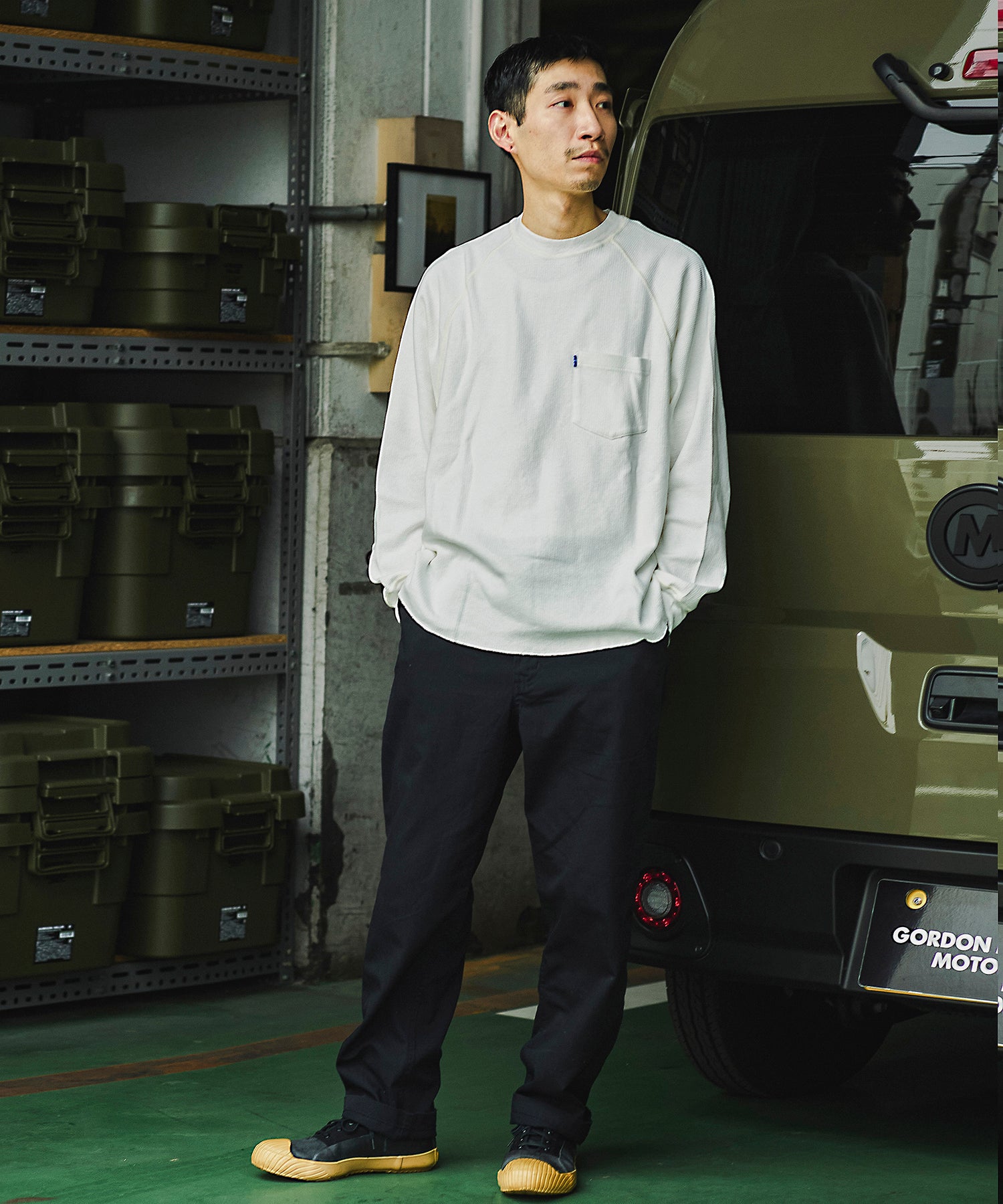 おしゃれ おすすめ ワークウェア ブランド REMI RELIEF ラグラン 長袖 Tシャツ