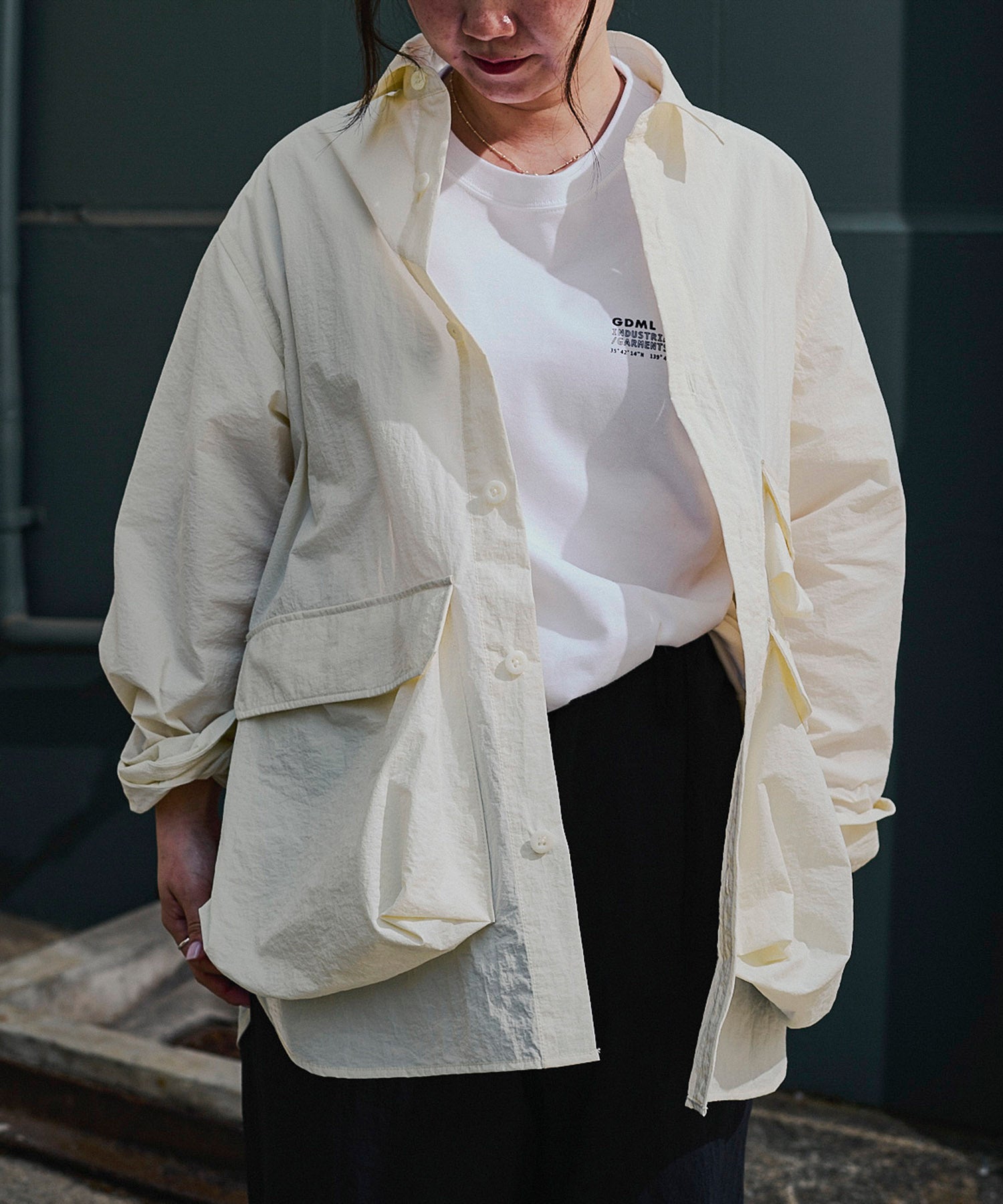 おしゃれ おすすめ ワークウェア ライト テック ナイロン シャツ 速乾 ドライ 軽量