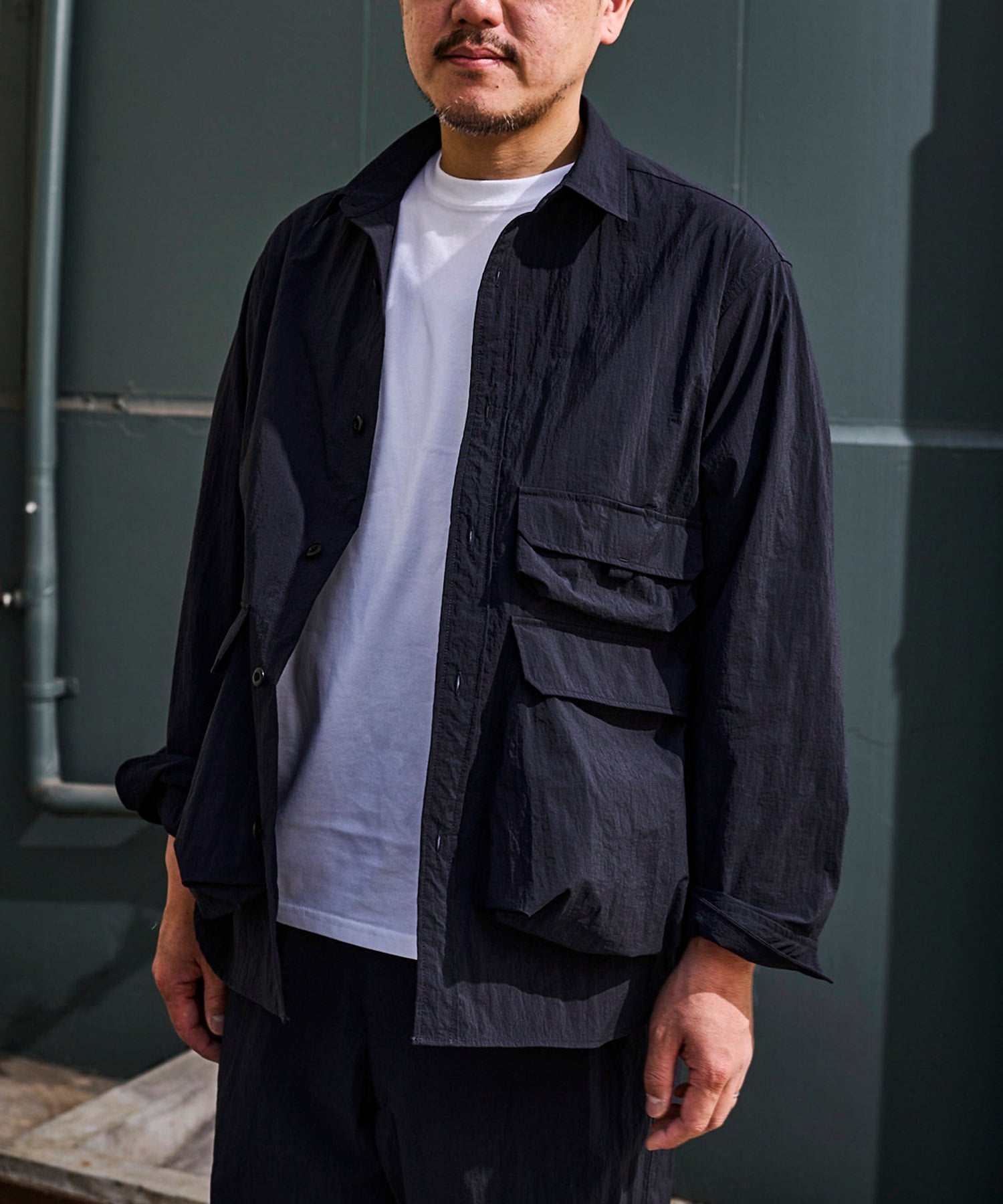 おしゃれ おすすめ ワークウェア ライト テック ナイロン シャツ 速乾 ドライ 軽量