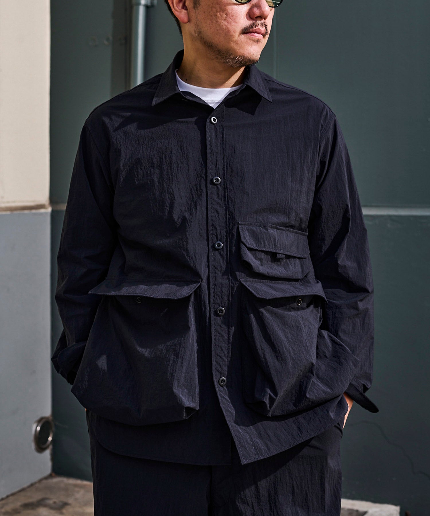 おしゃれ おすすめ ワークウェア ライト テック ナイロン シャツ 速乾 ドライ 軽量