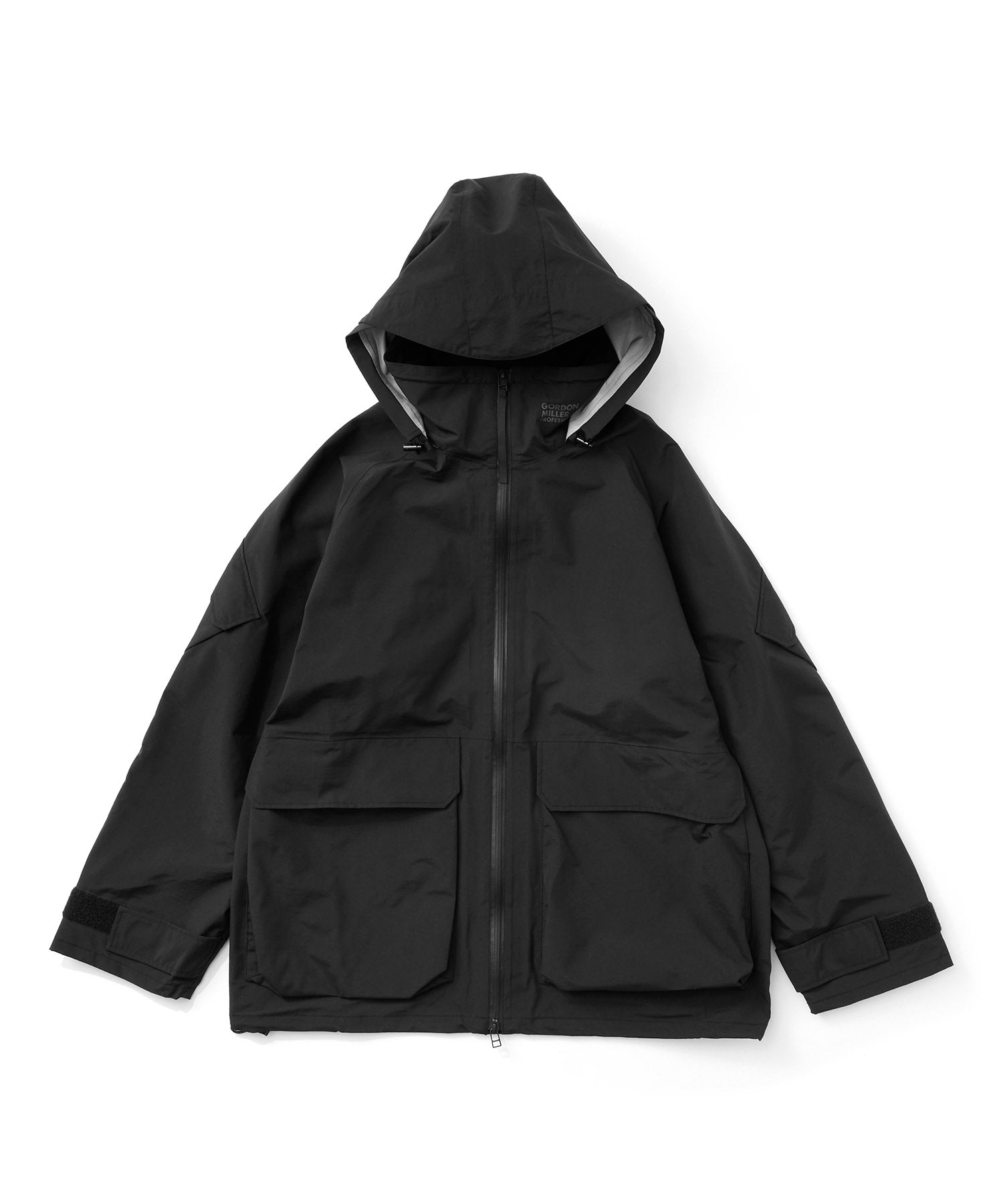 アパレル ワークウェア アウター 3レイヤー コート ジャケット レインコート 防水 透湿 ディテール 白ホリ ブラック