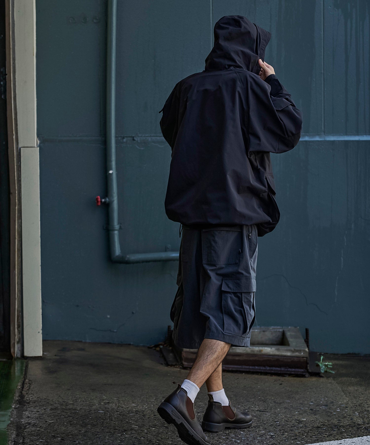 アパレル ワークウェア アウター 3レイヤー コート ジャケット レインコート 防水 透湿 ディテール